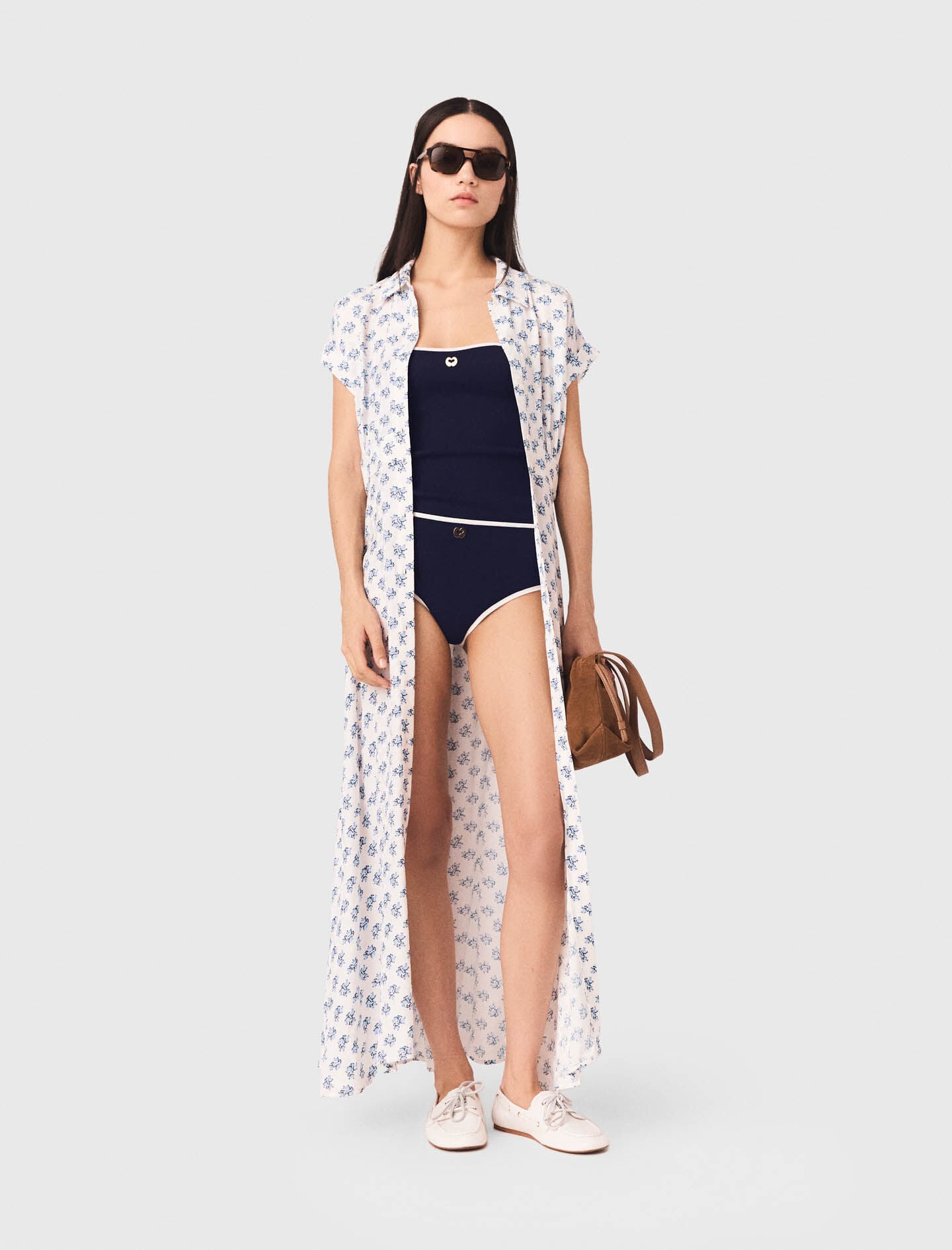 Maje Jacquard print maxi dress