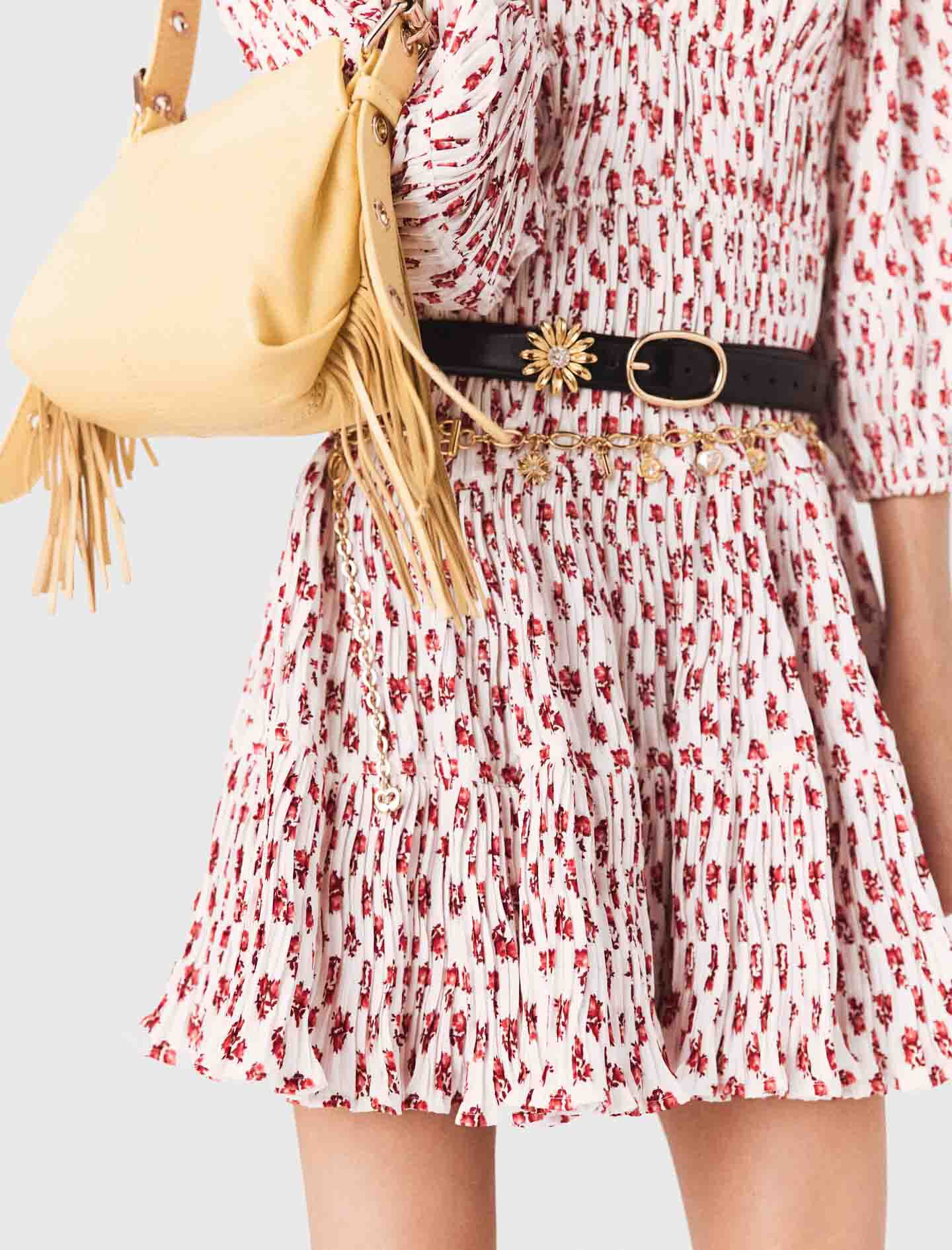 Maje Patterned pleated dress