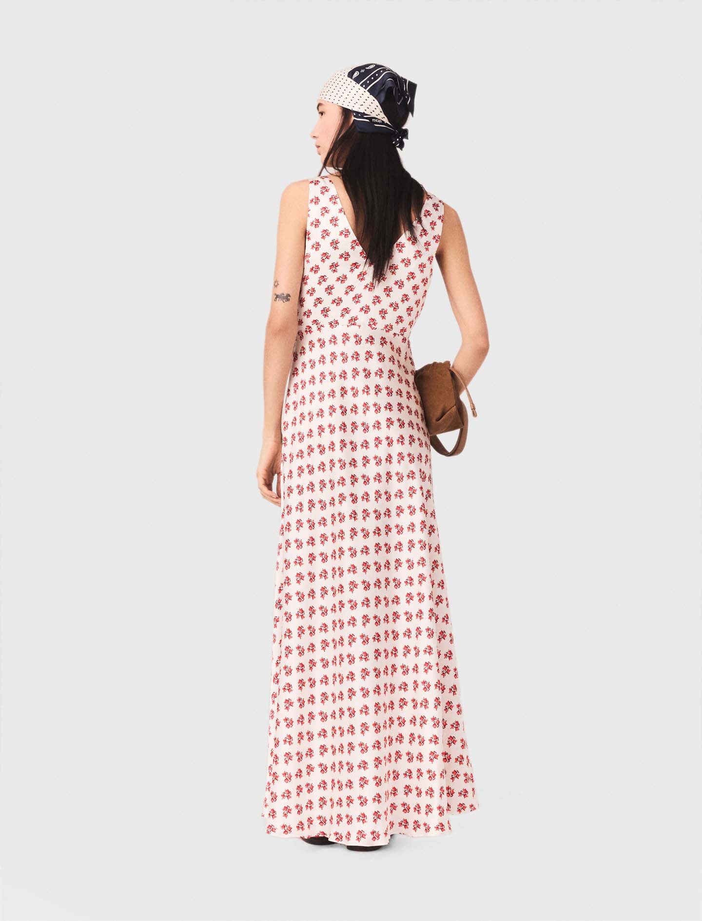 Maje Patterned silk dress