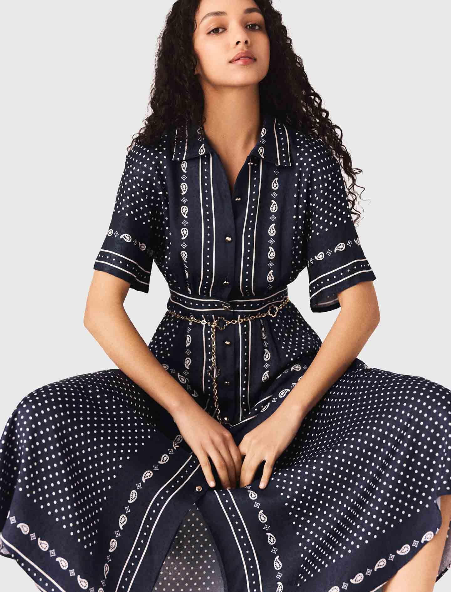 Maje Flowy patterned maxi dress