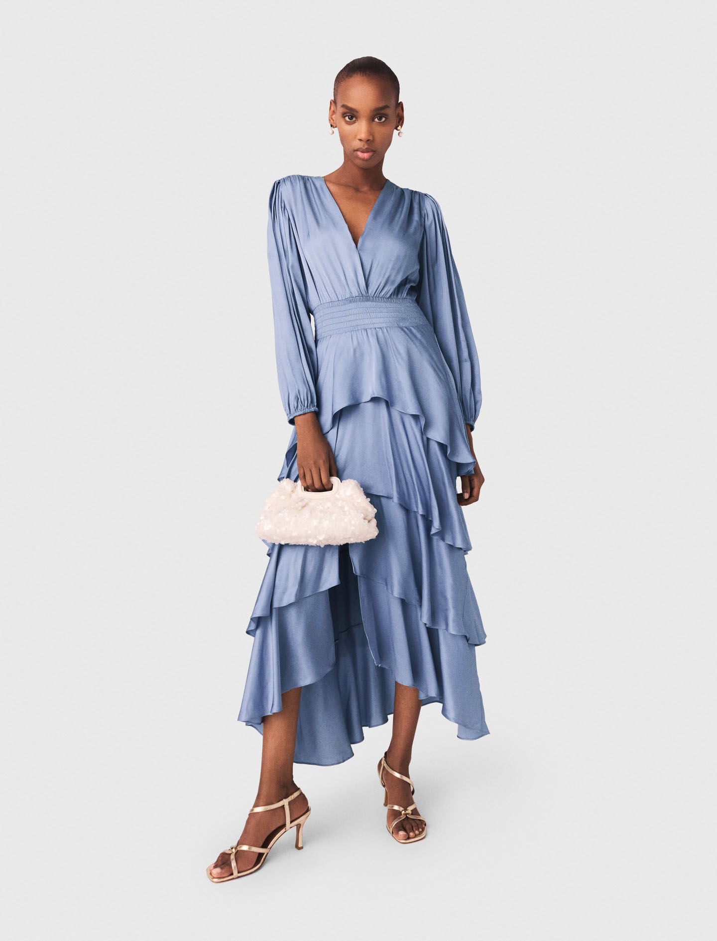 Maje Ruffled maxi dress