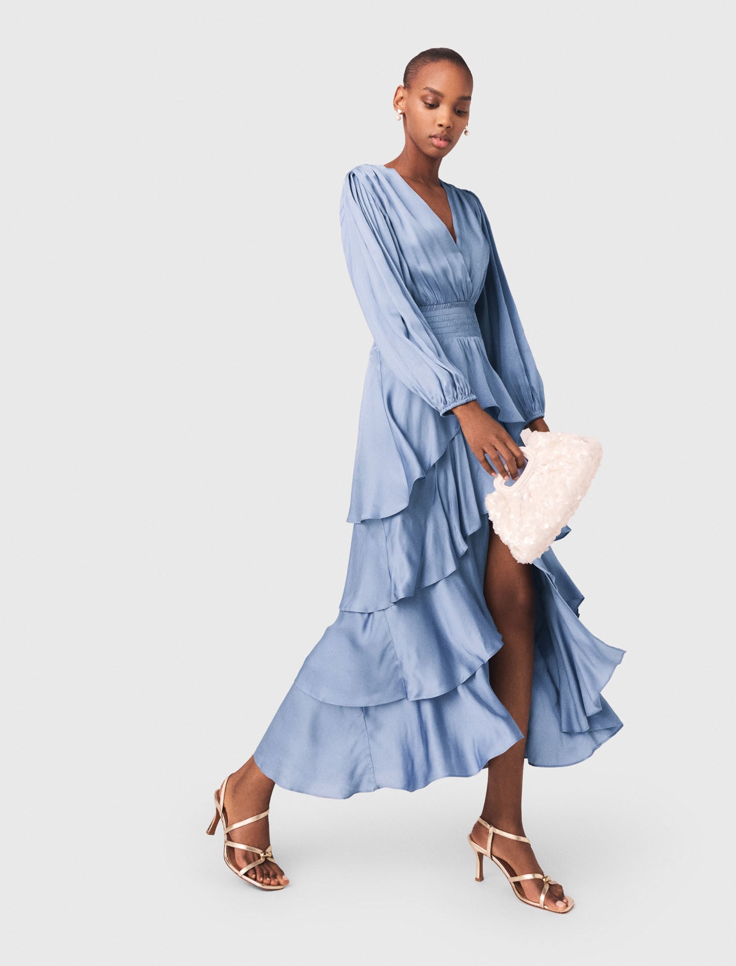 Maje Ruffled maxi dress