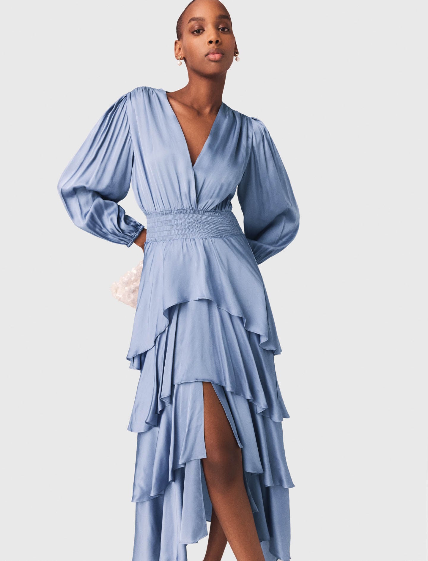 Maje Ruffled maxi dress