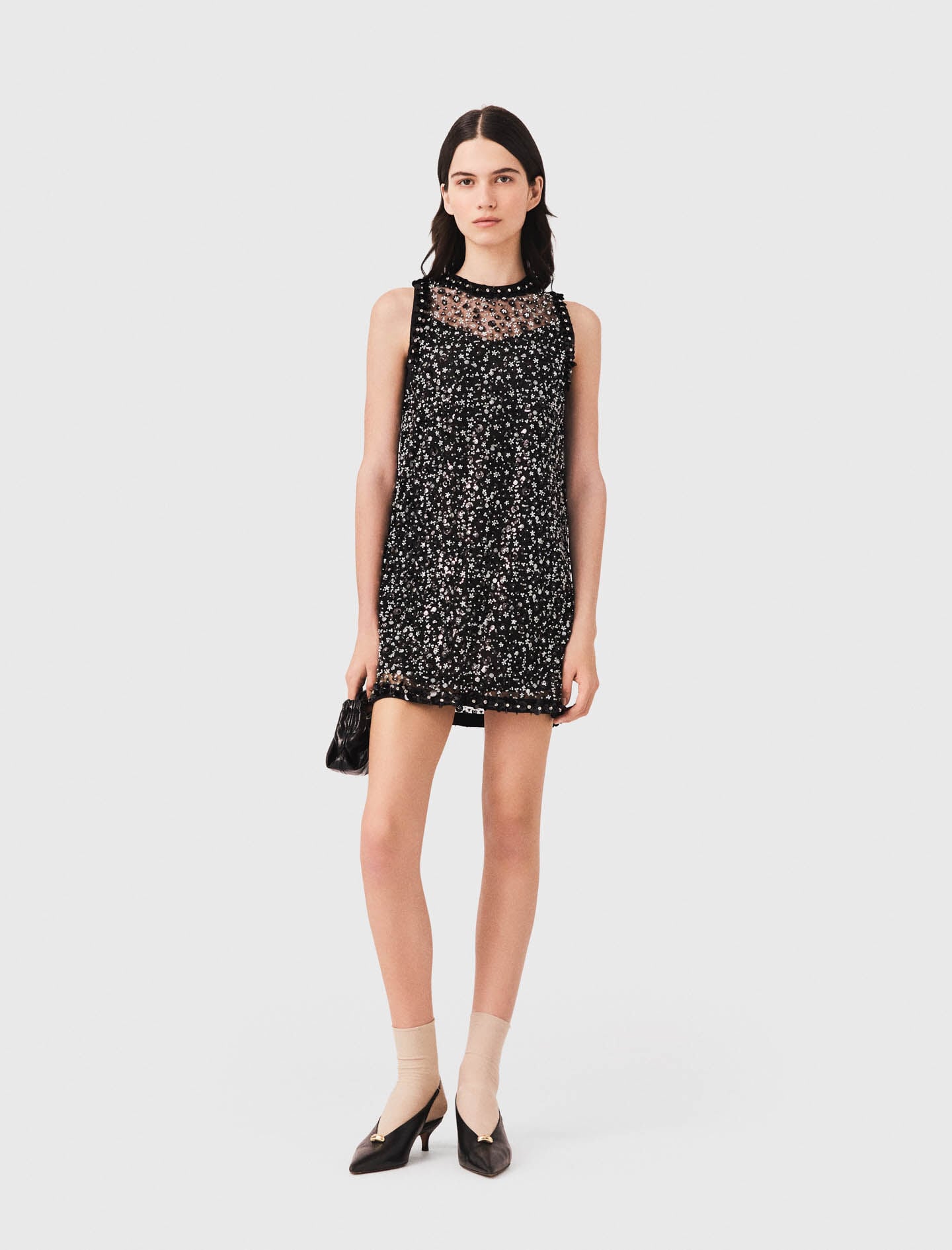 Maje Floral sequin dress