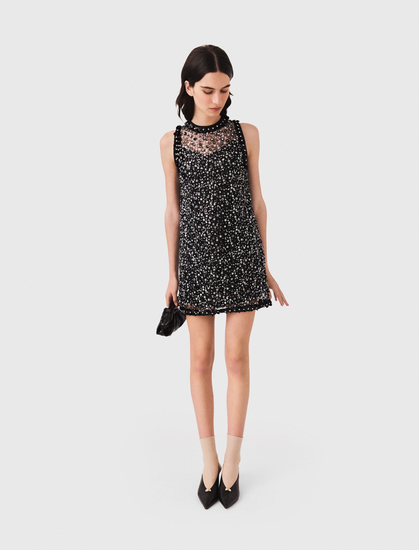 Maje Floral sequin dress
