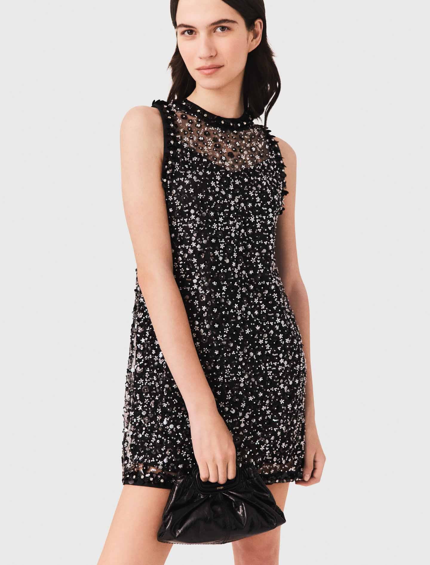 Maje Floral sequin dress