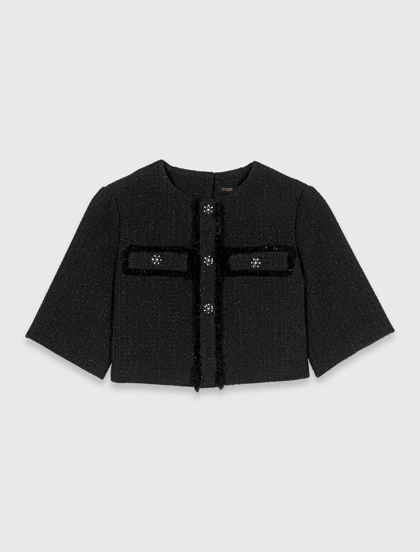 Maje 2-in-1 shiny tweed dress