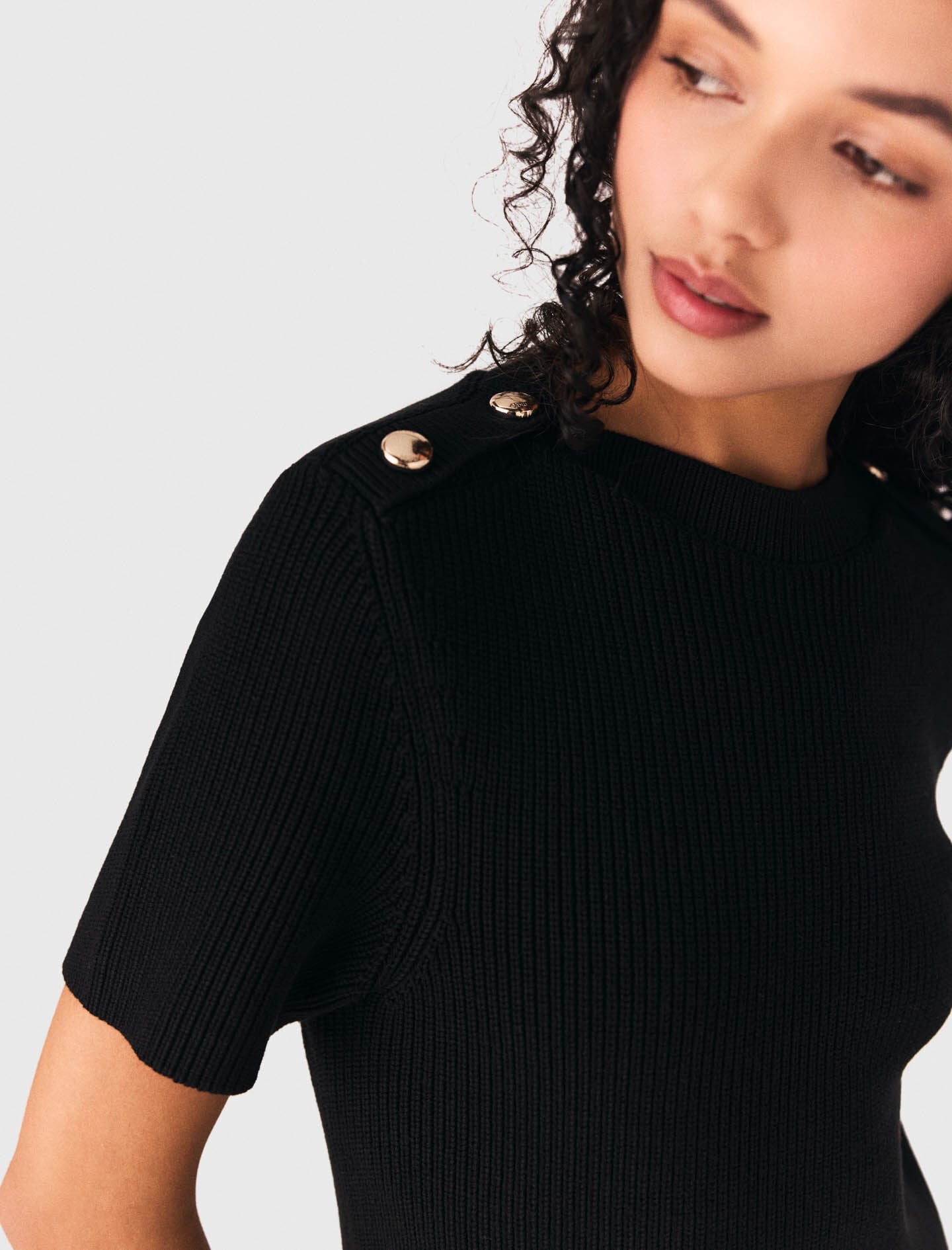 Maje Short knit and taffeta dress
