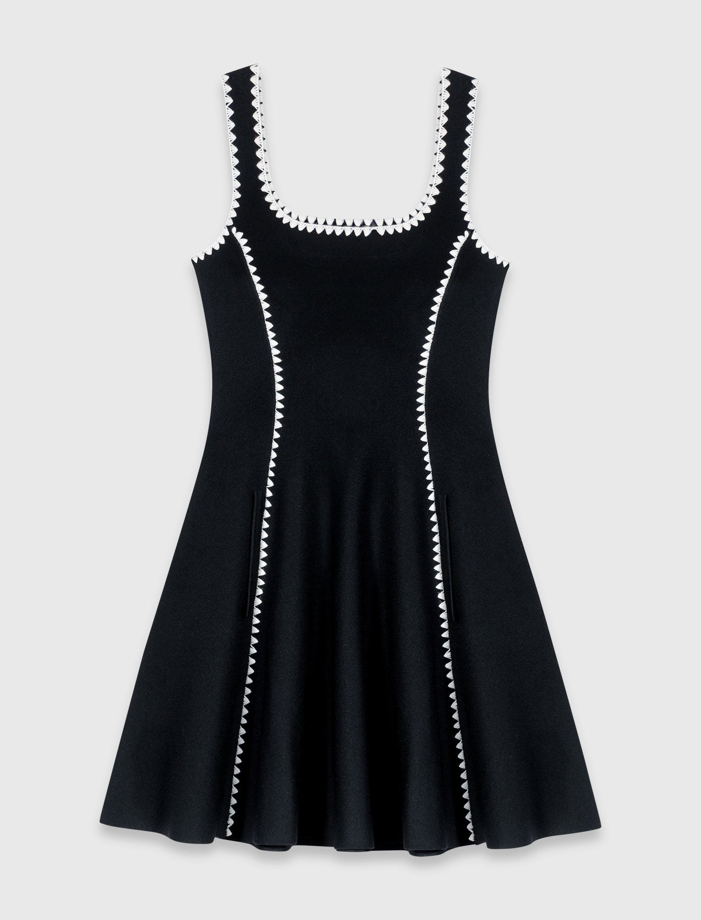 Maje Short dress with topstitch details
