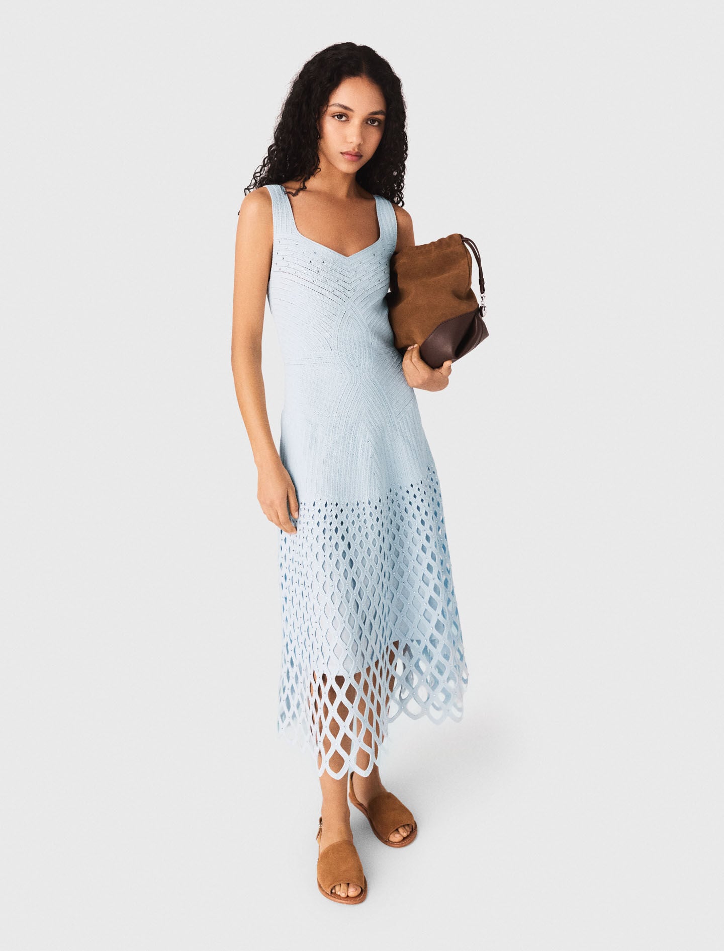 Maje Crochet dress with removable lining