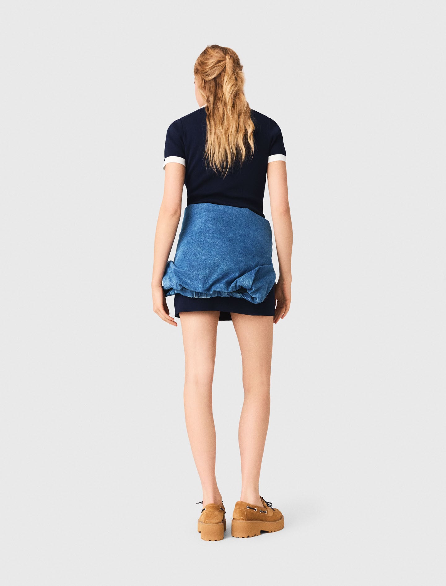 Maje Contrast-trim polo dress