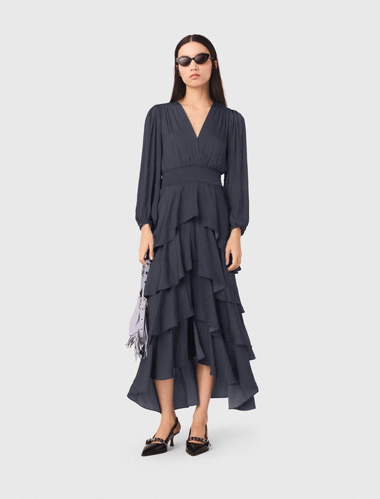 Maje Ruffled maxi dress