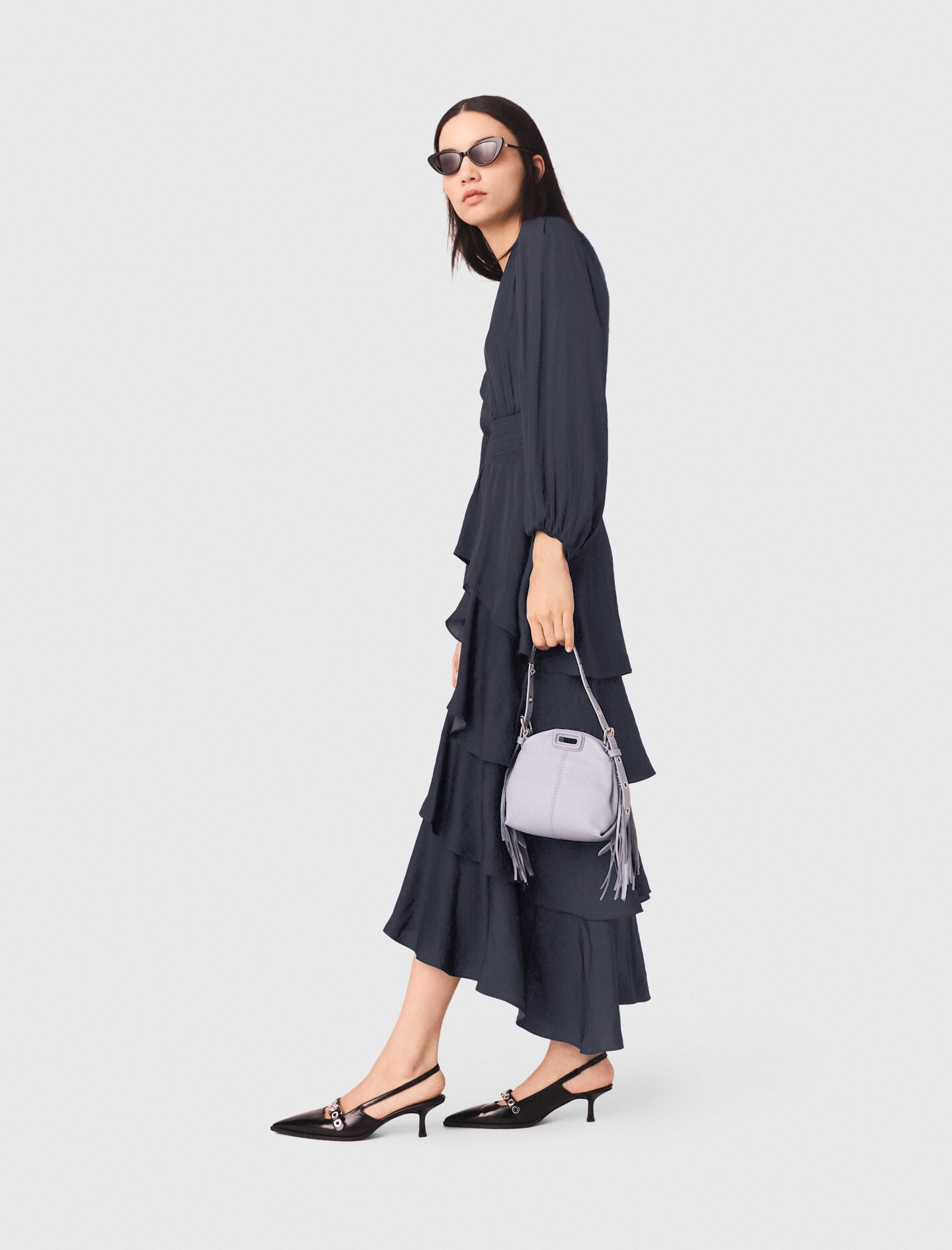 Maje Ruffled maxi dress