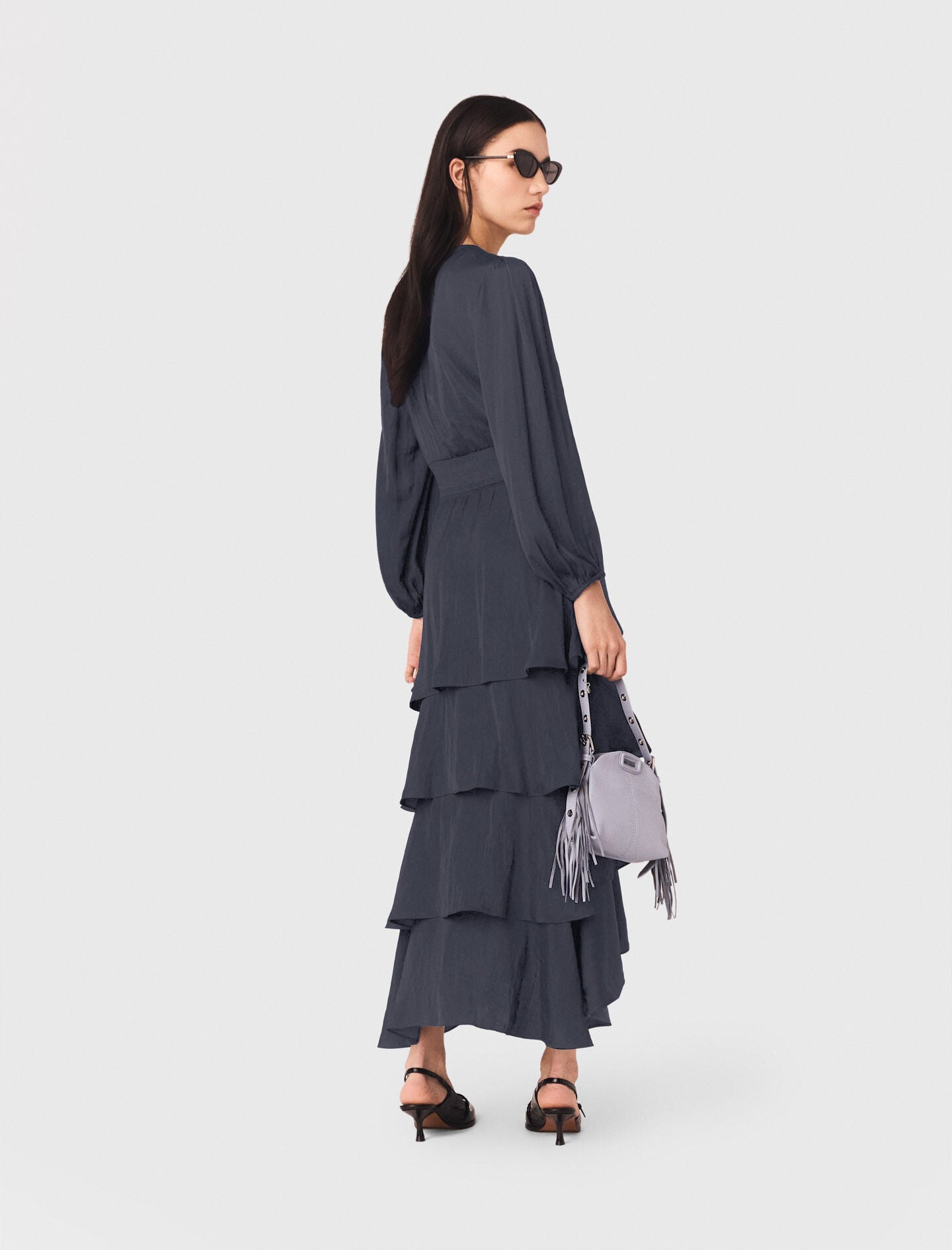 Maje Ruffled maxi dress