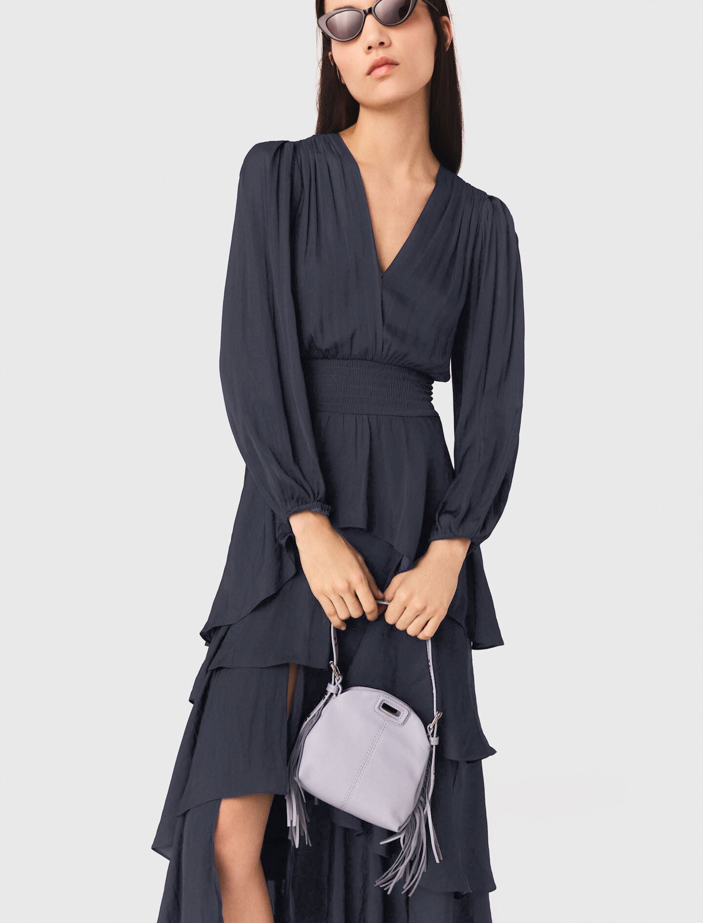 Maje Ruffled maxi dress