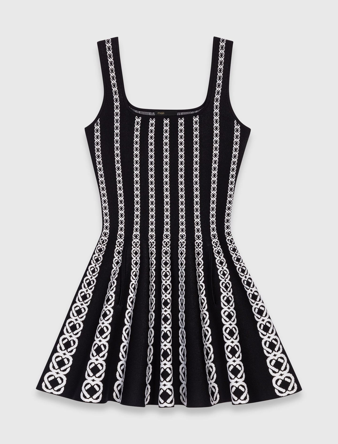 Maje Mini jacquard knit dress
