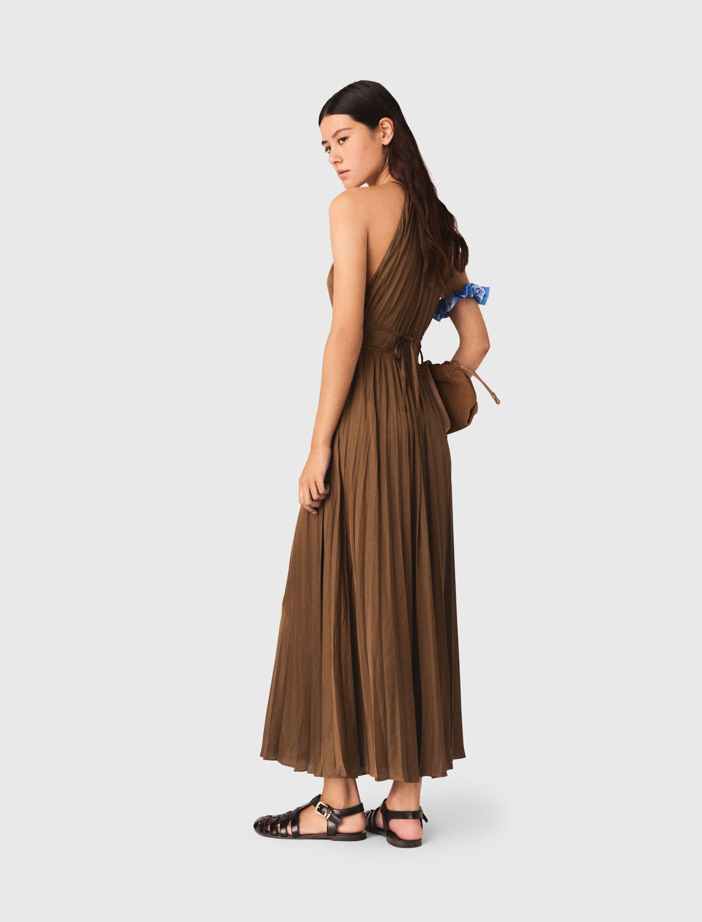 Maje Pleated maxi dress