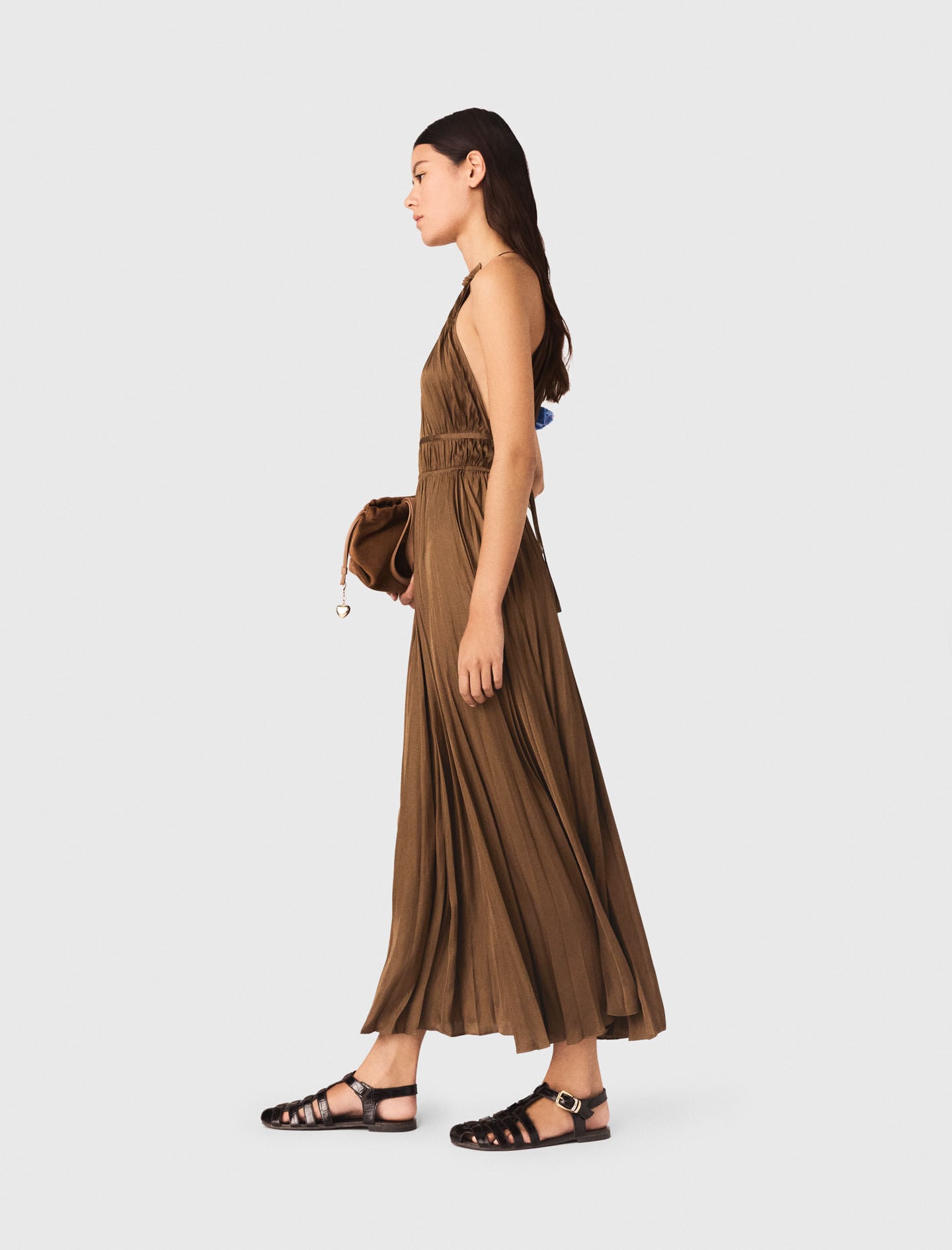 Maje Pleated maxi dress