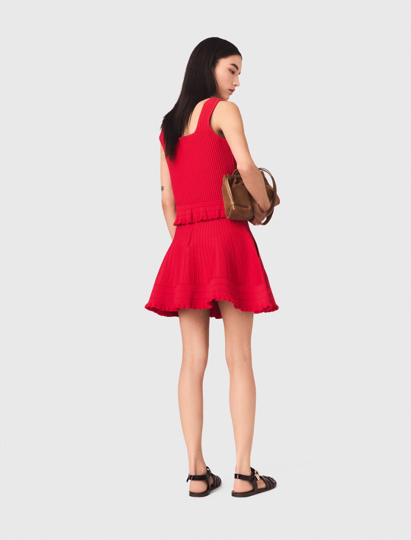 Maje Ruffled knit top