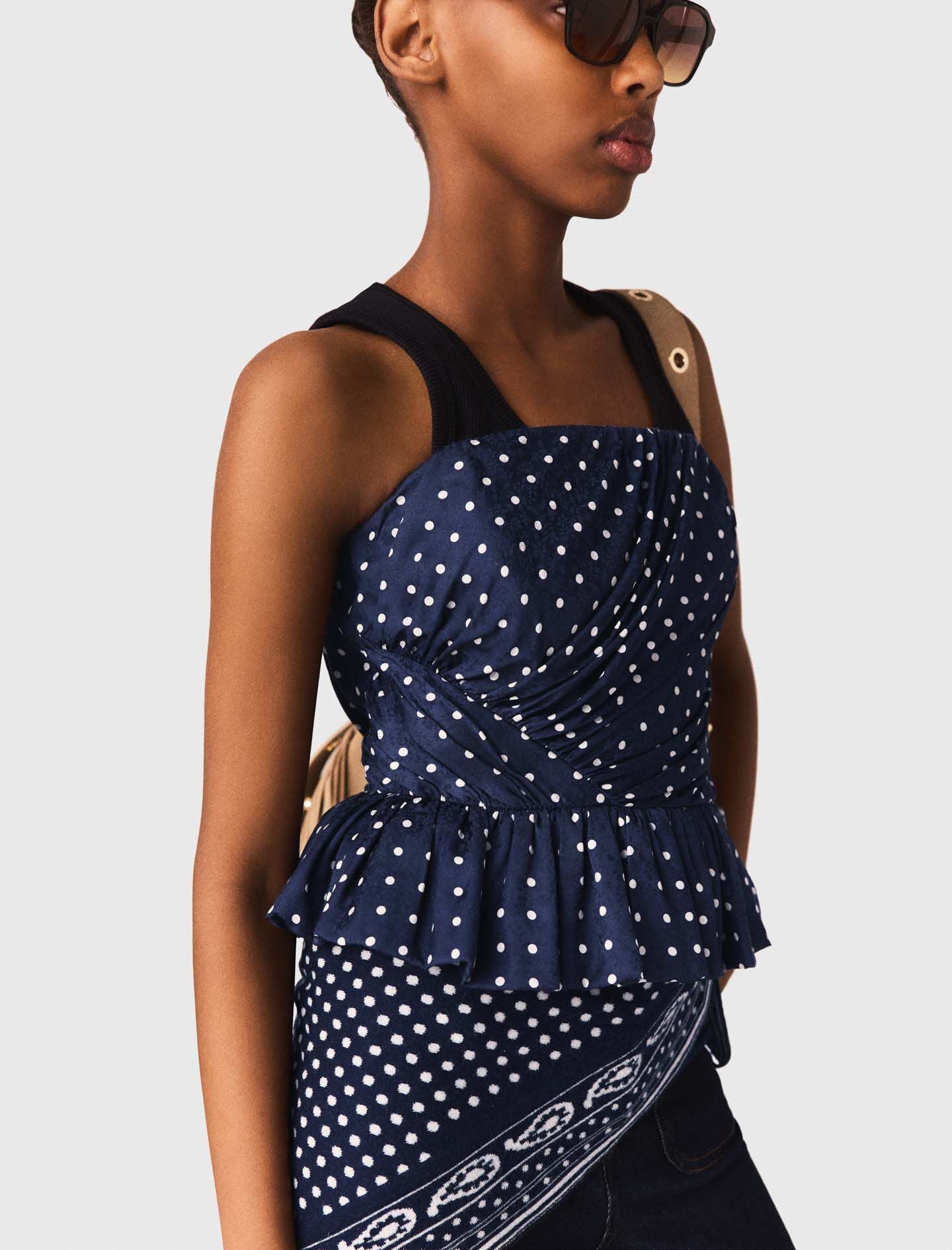 Maje Patterned bustier top