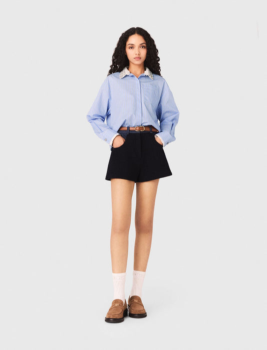 Maje Shirt with removable jewel collar