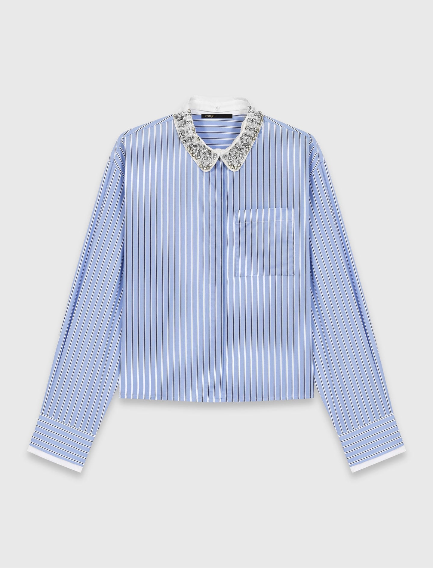 Maje Shirt with removable jewel collar