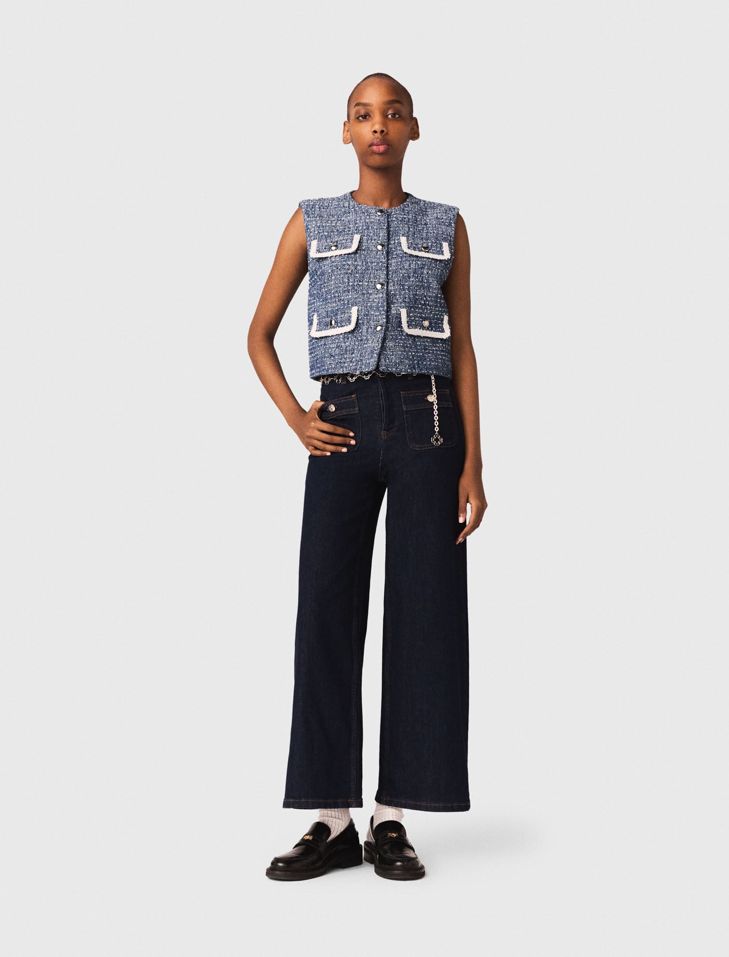 Maje Tweed vest