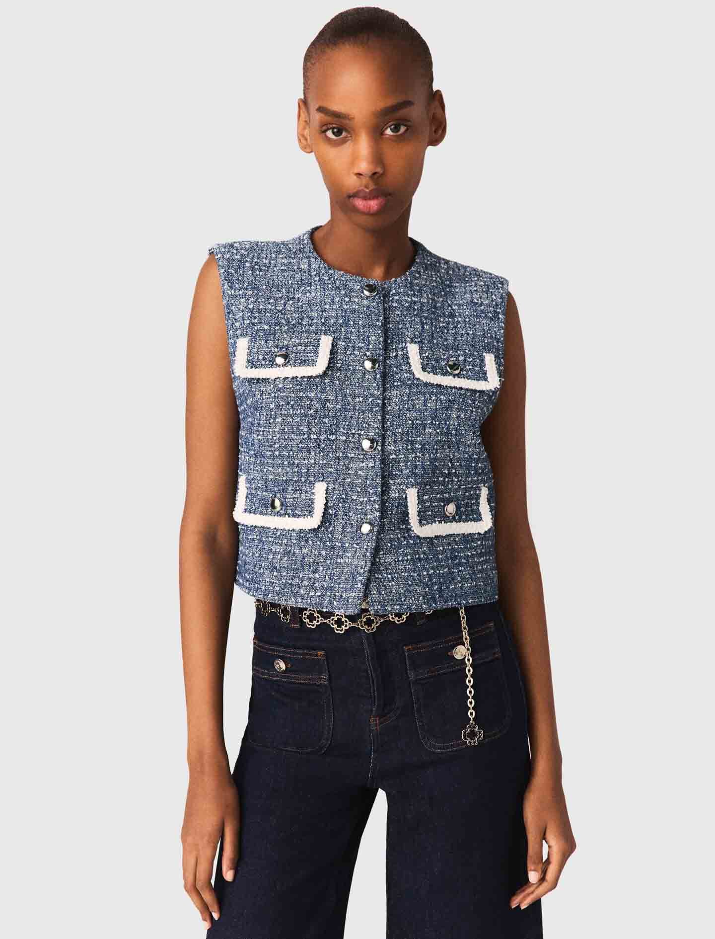 Maje Tweed vest