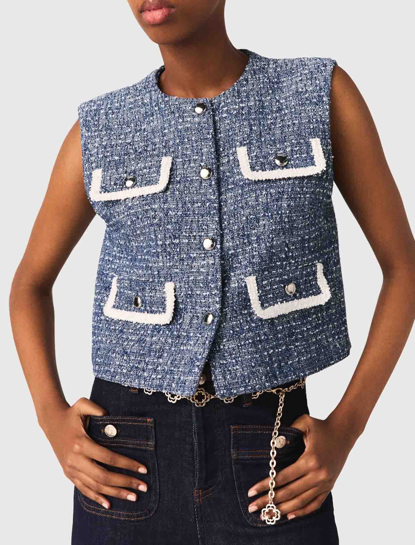 Maje Tweed vest