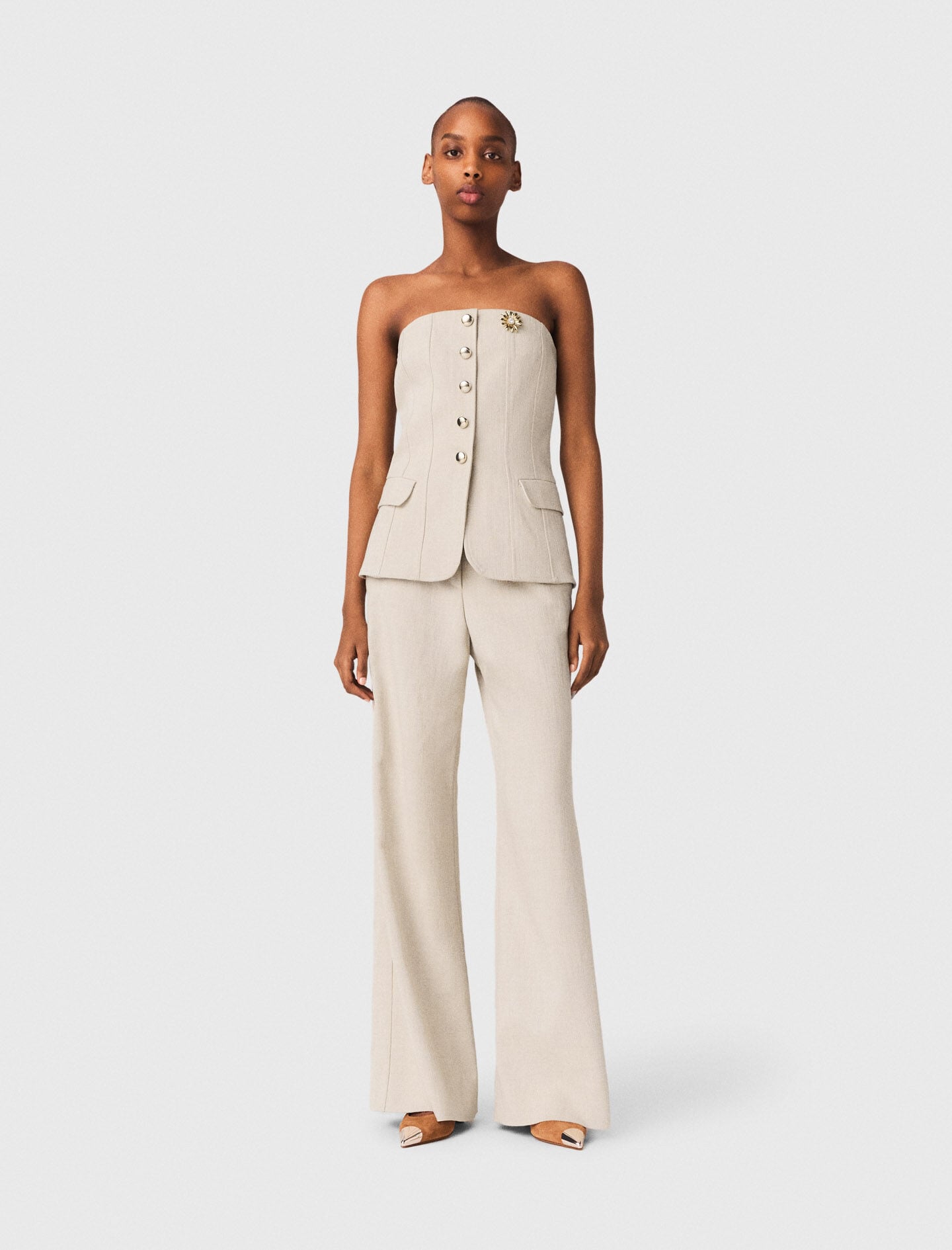 Maje Tailored bustier top
