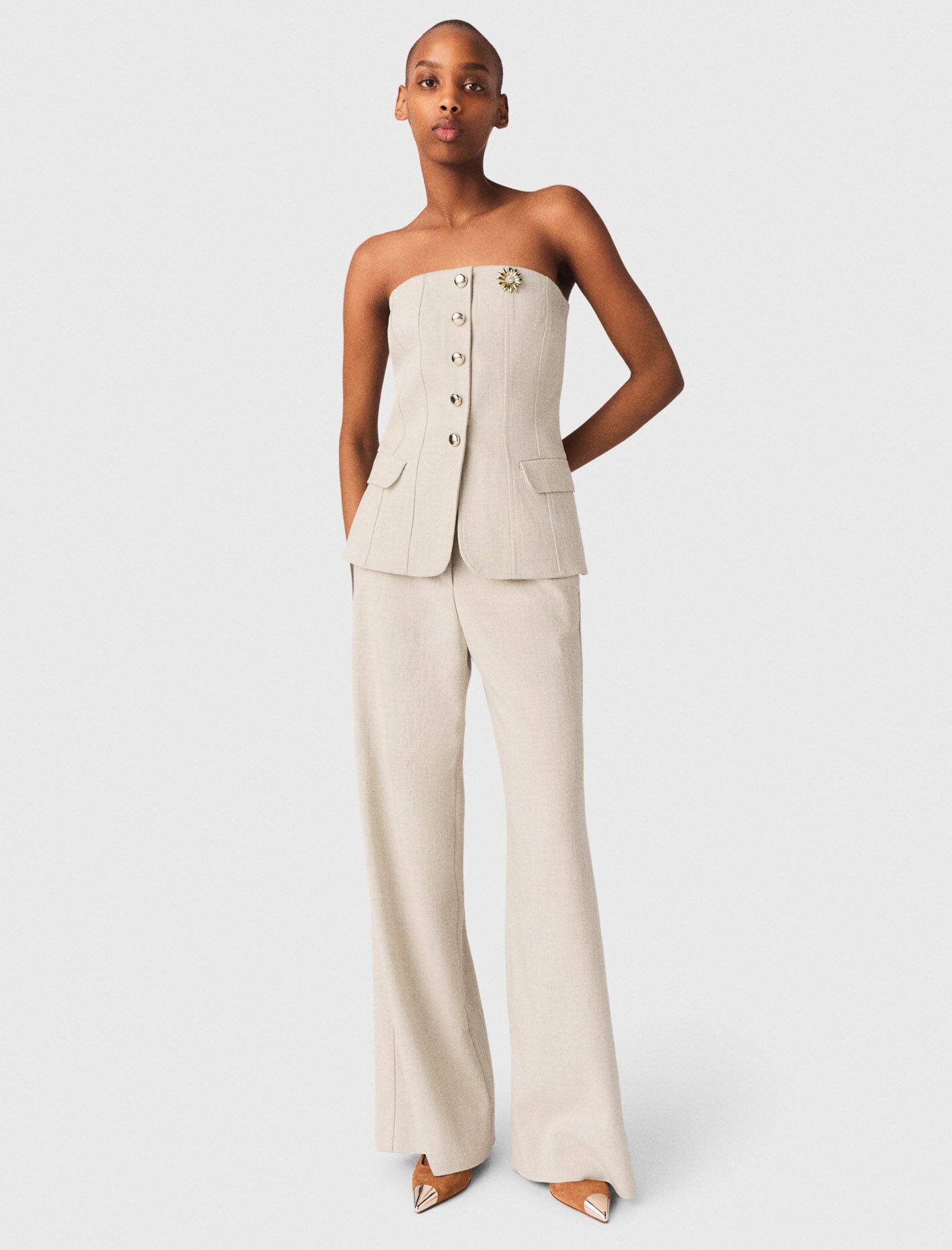 Maje Tailored bustier top