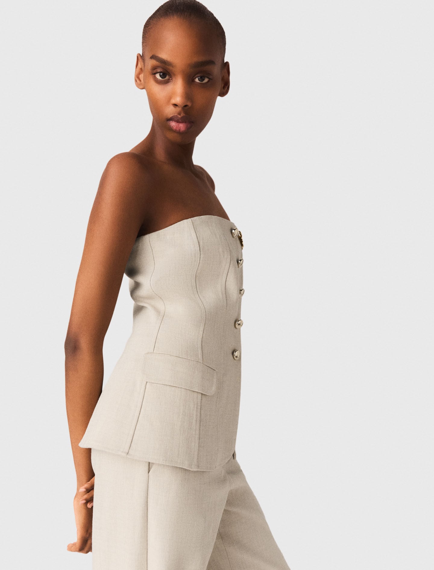 Maje Tailored bustier top