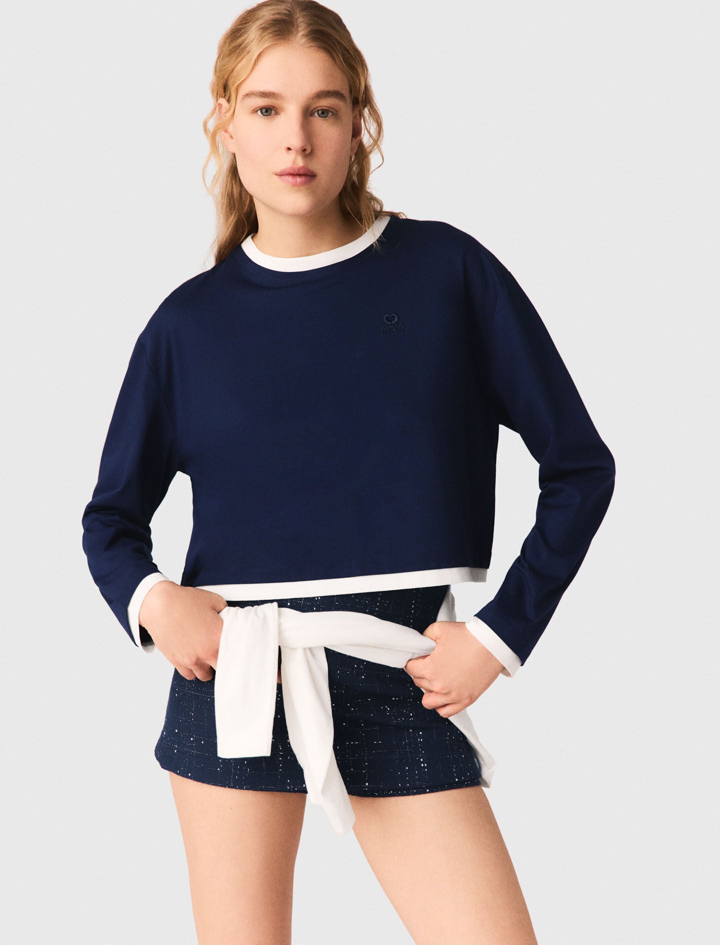Maje Layered-effect T-shirt