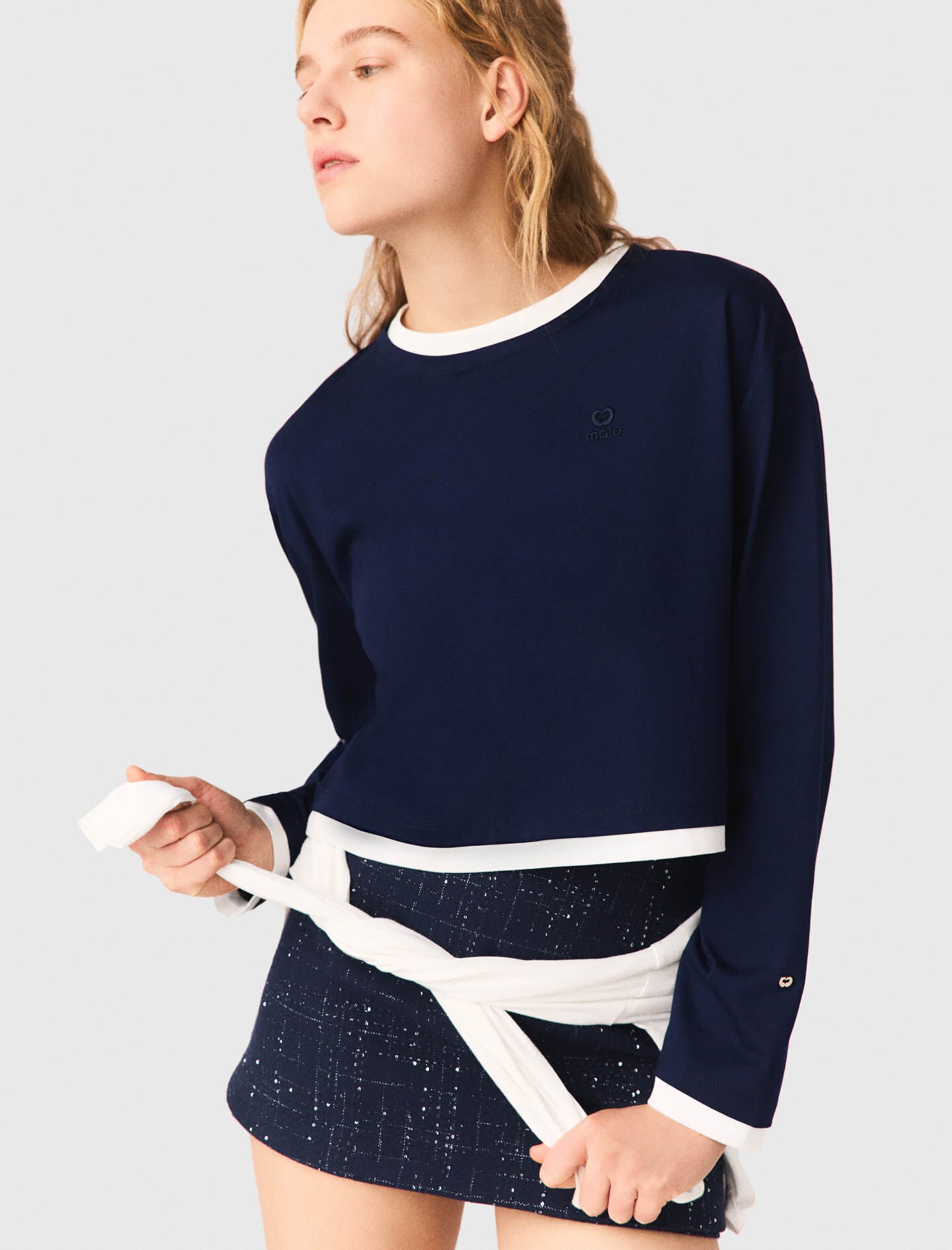 Maje Layered-effect T-shirt