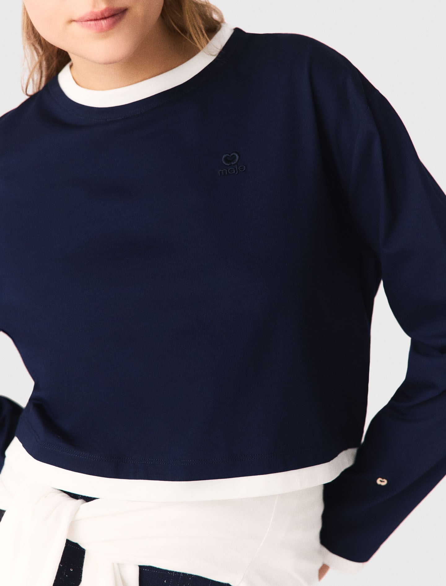 Maje Layered-effect T-shirt
