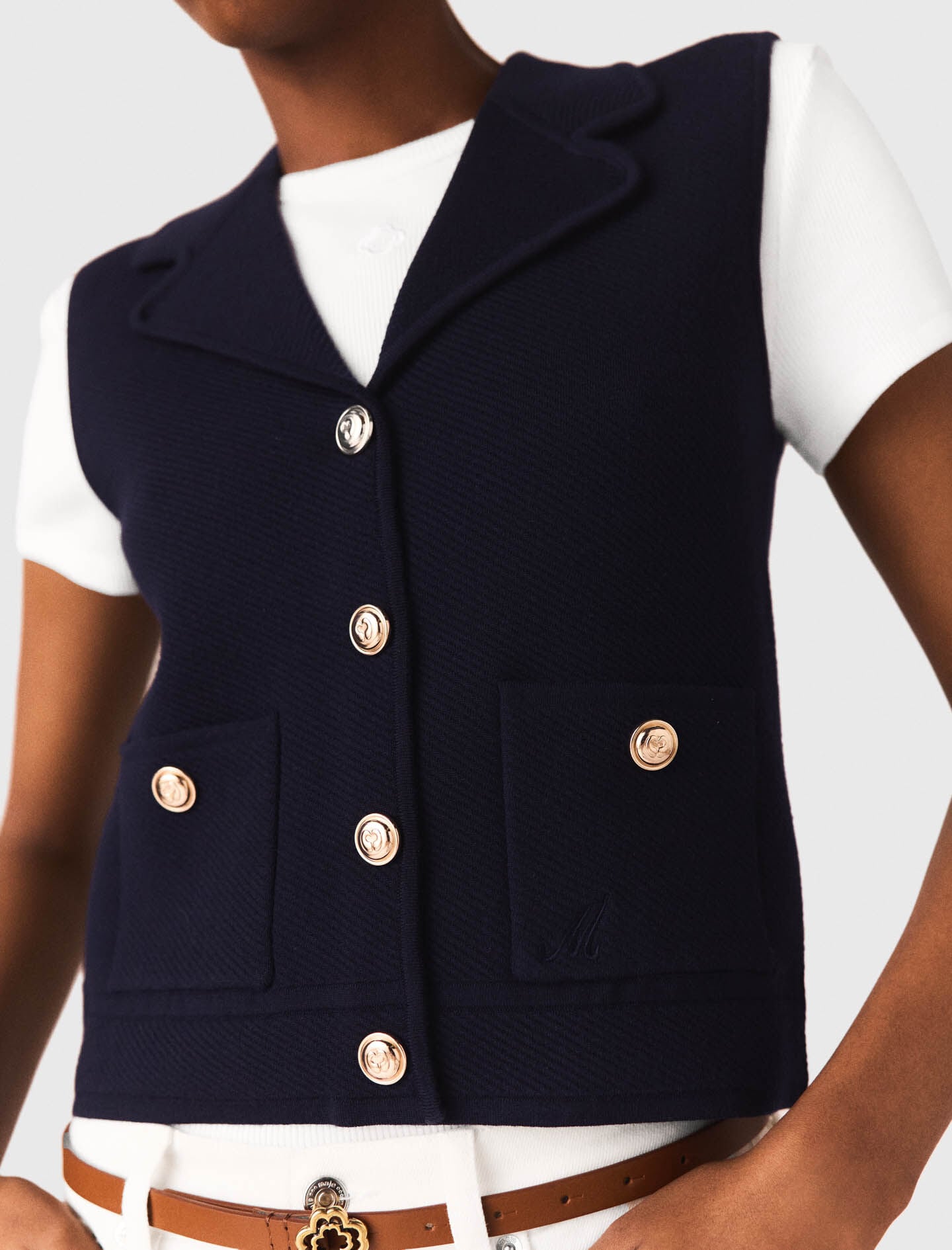 Maje Polo knit cardigan