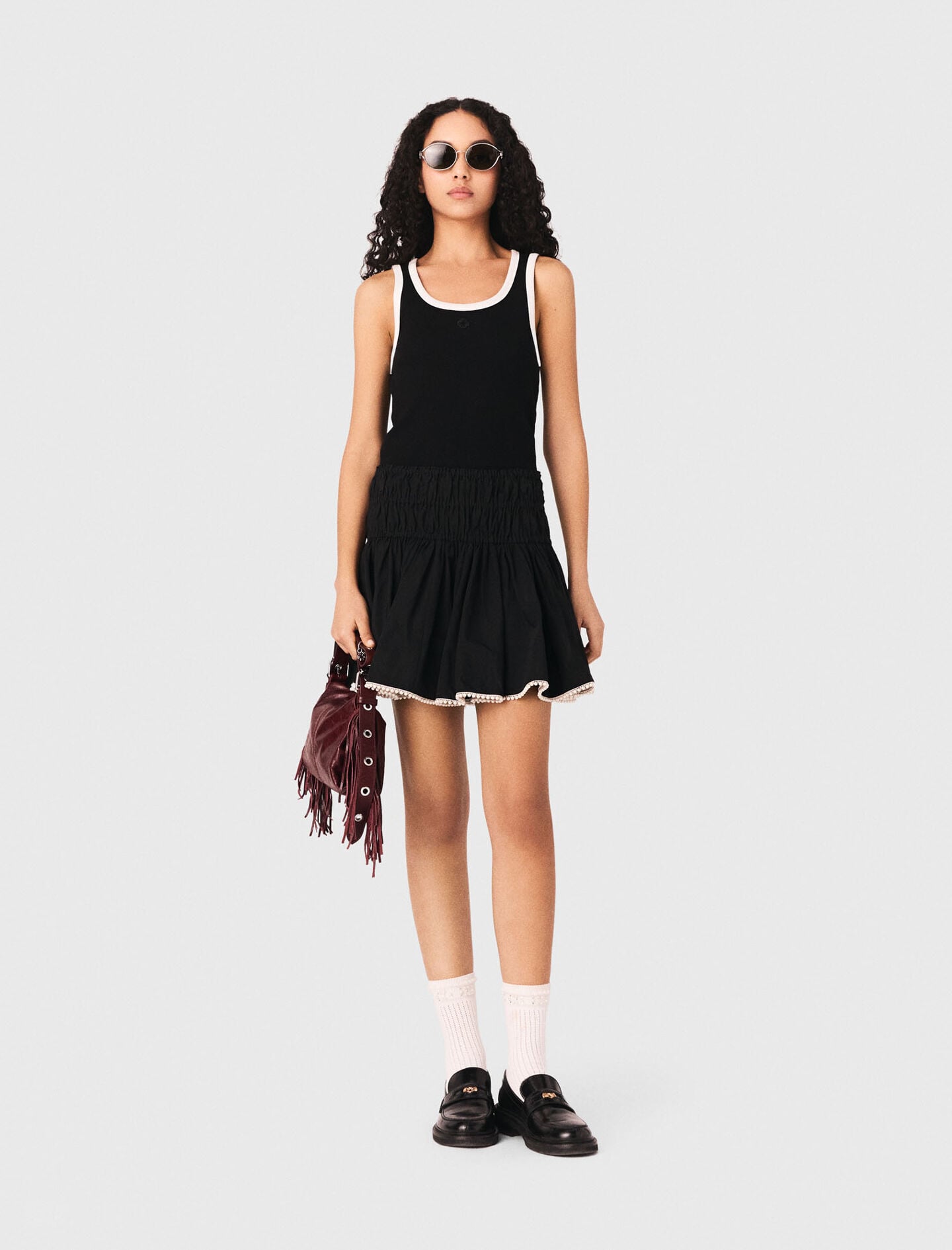 Maje Ribbed vest top