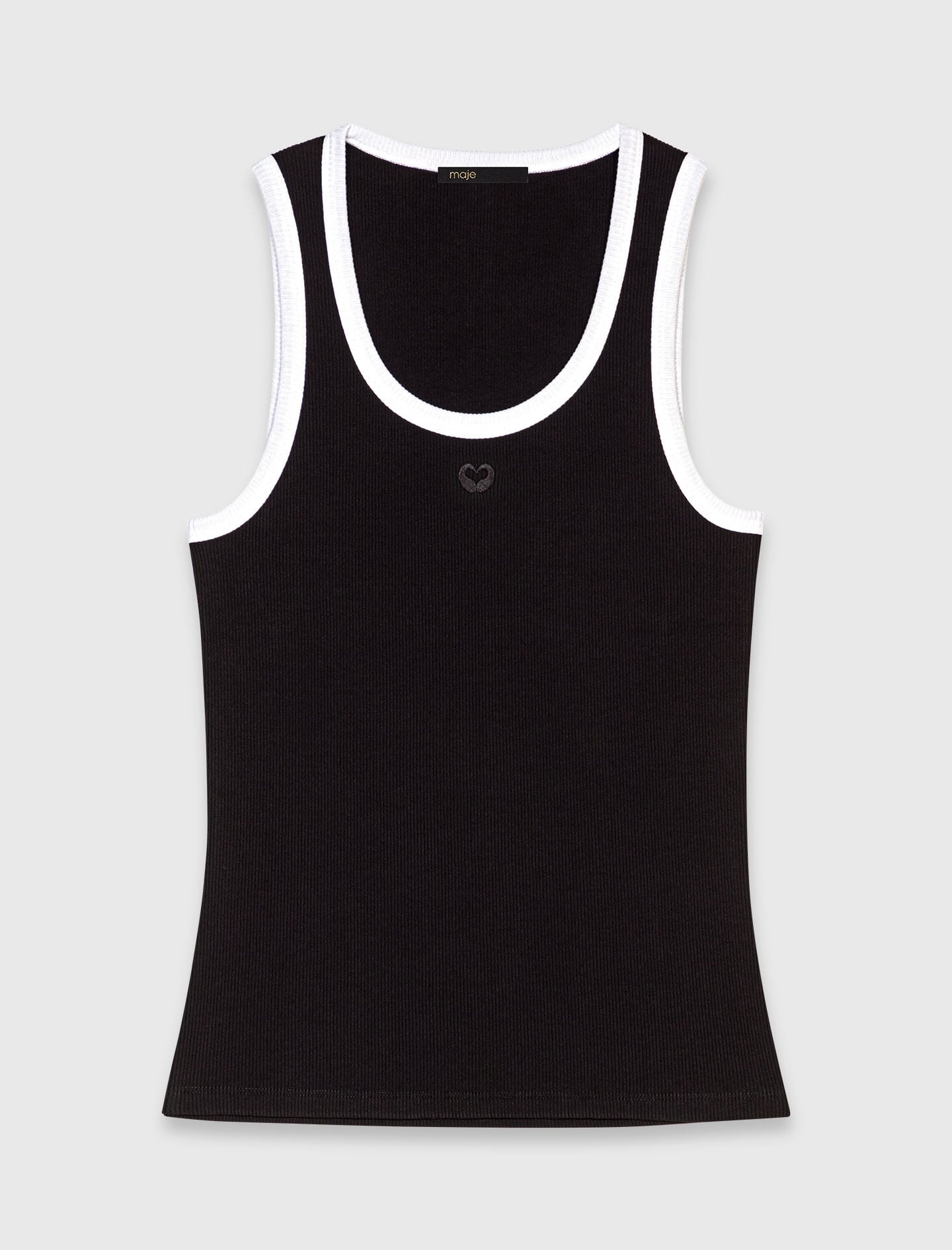 Maje Ribbed vest top