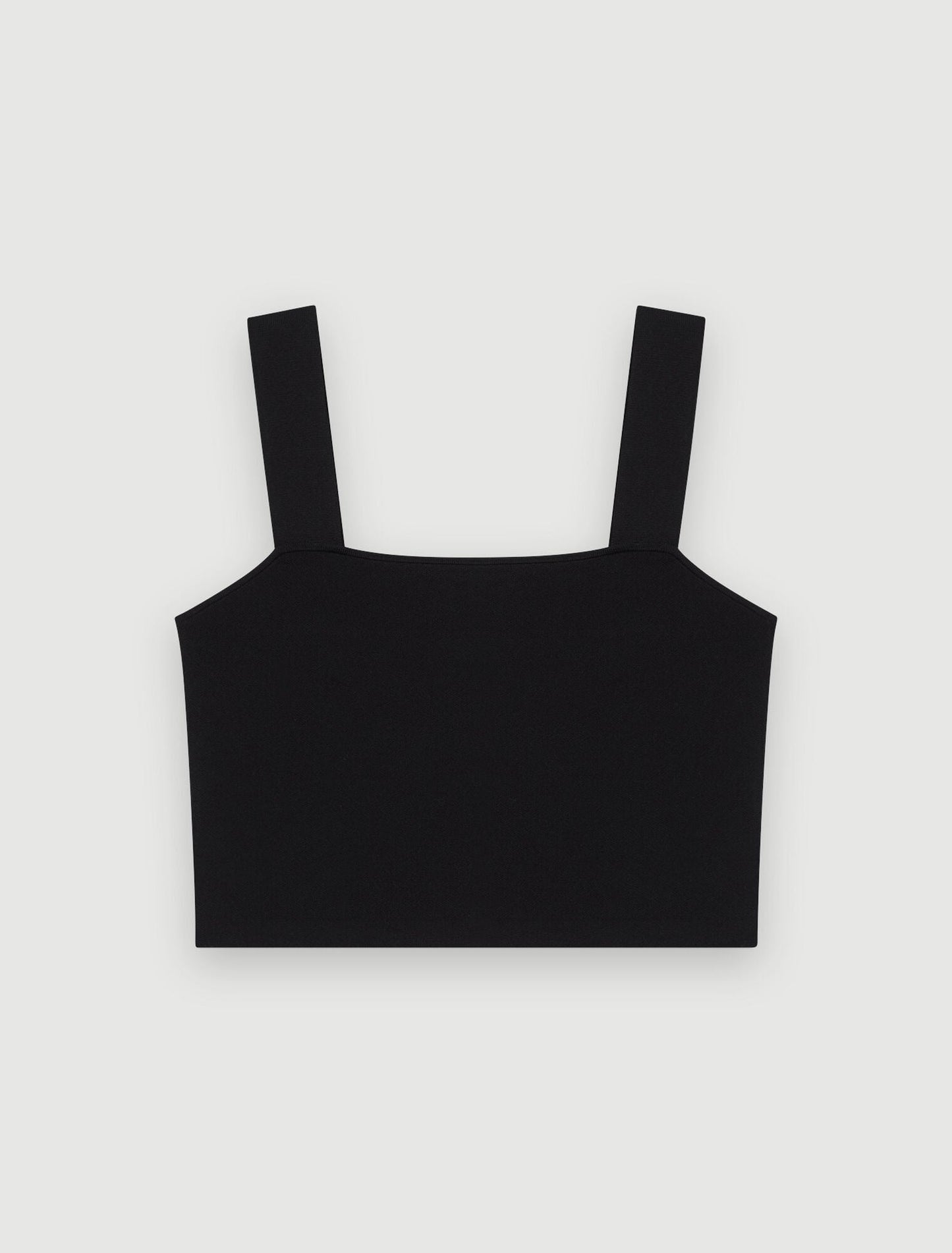Maje Knitted crop top with straps