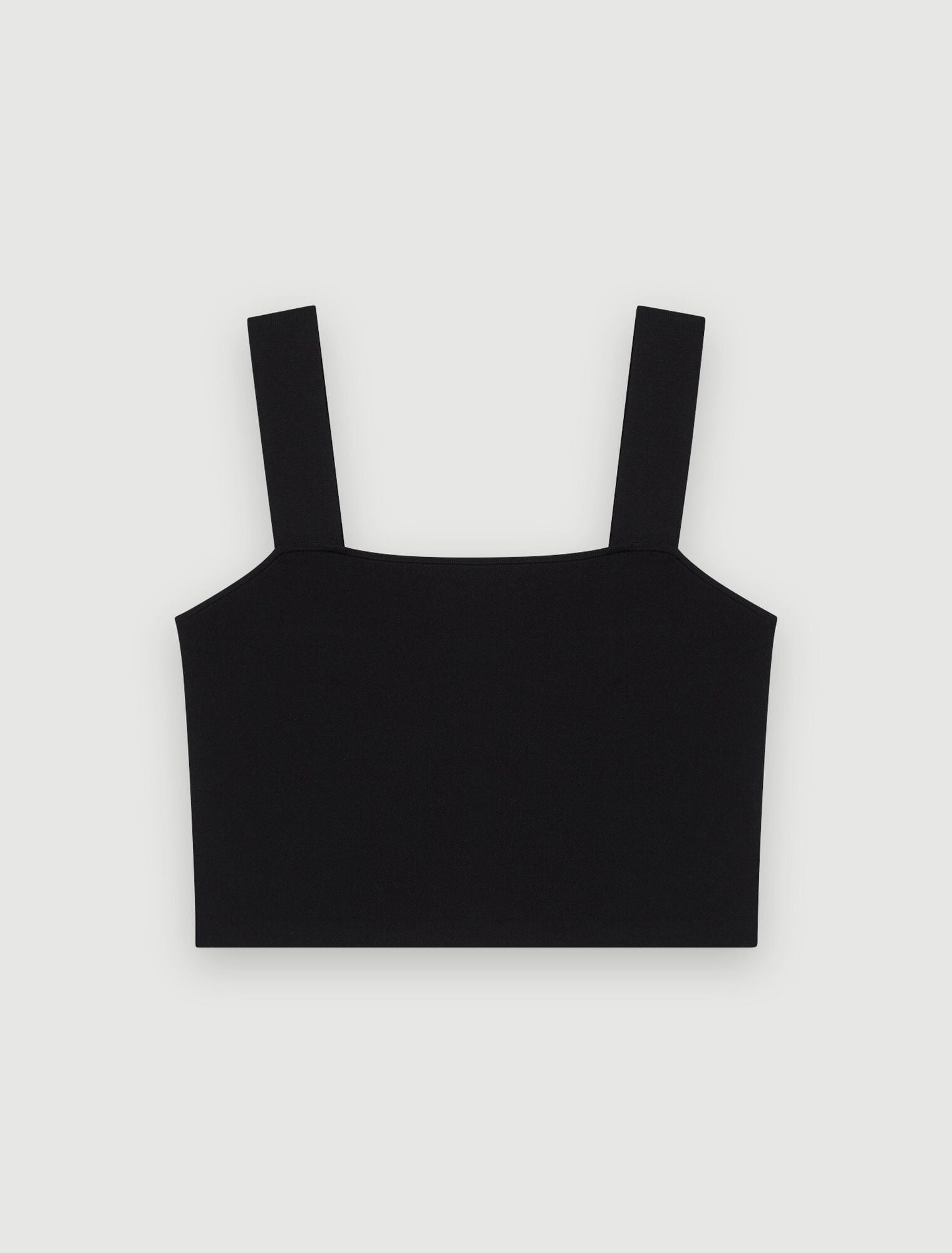 Maje Knitted crop top with straps