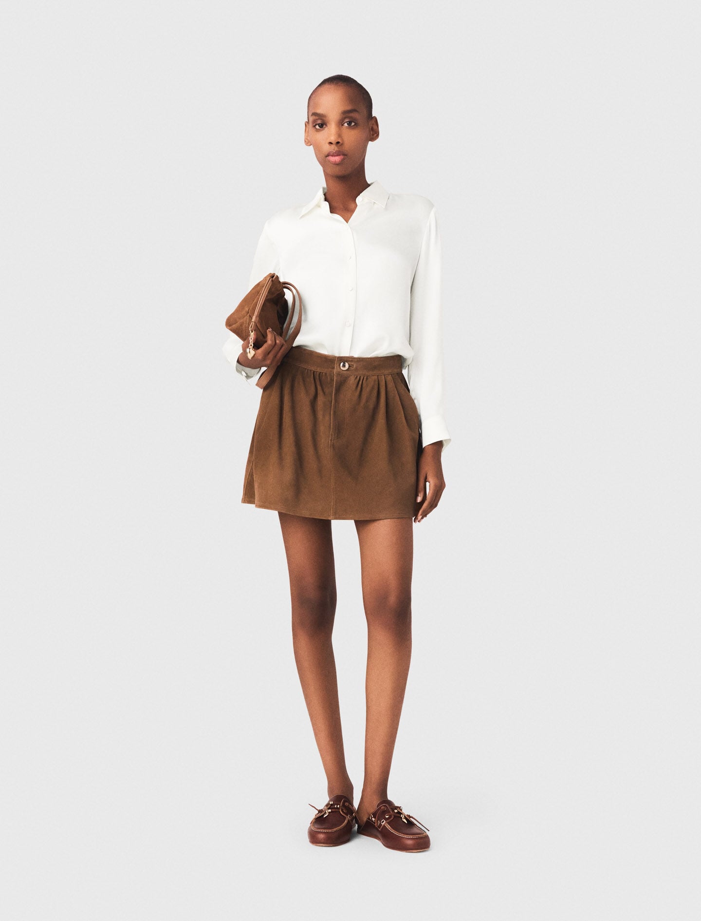 Maje White silk blouse