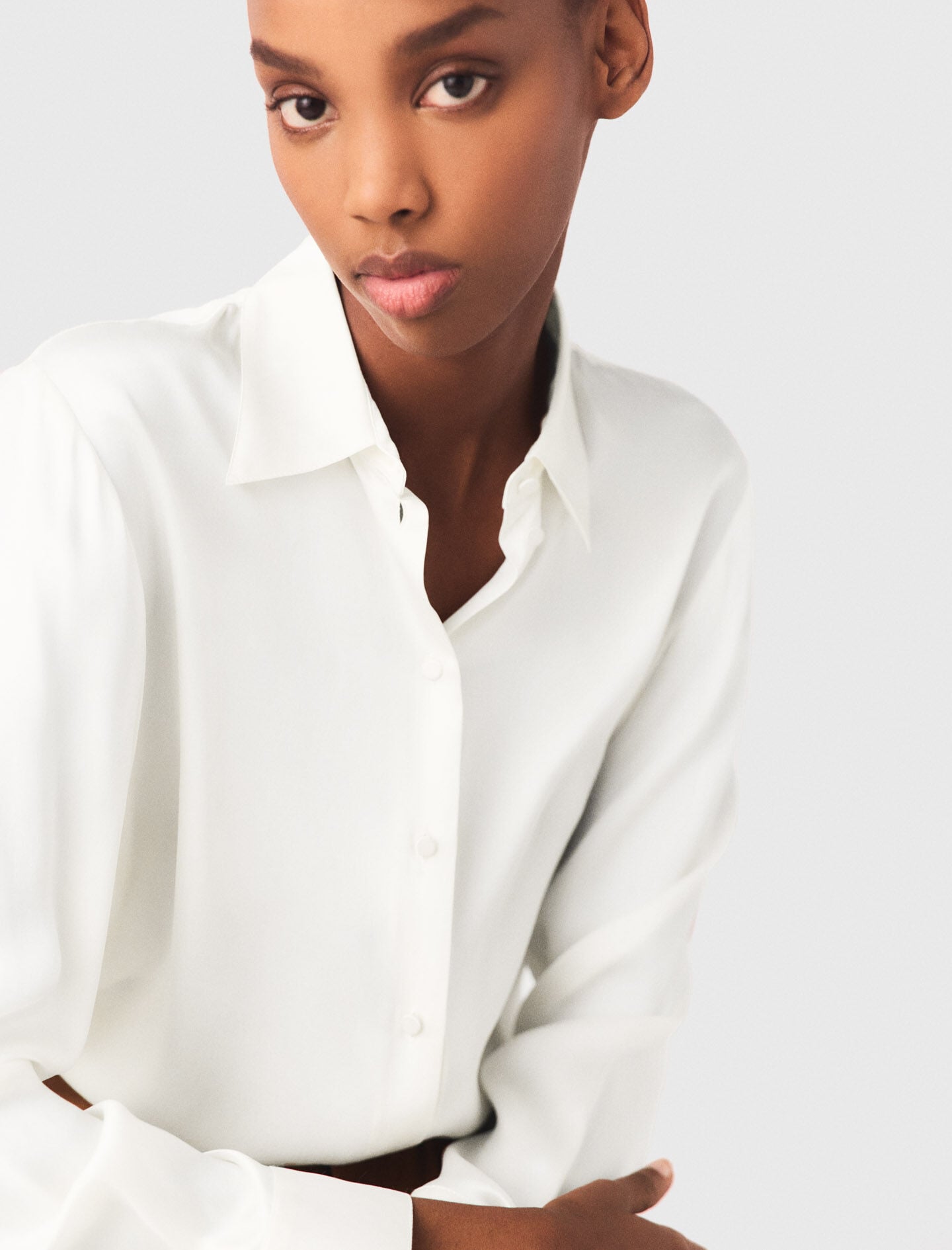Maje White silk blouse