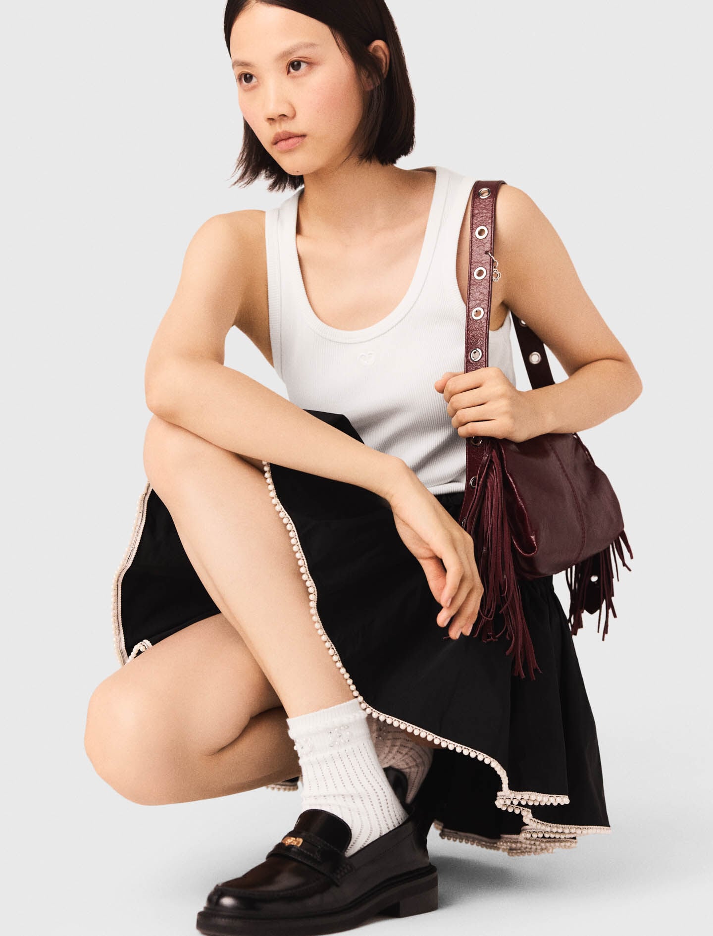 Maje Rib knit tank top