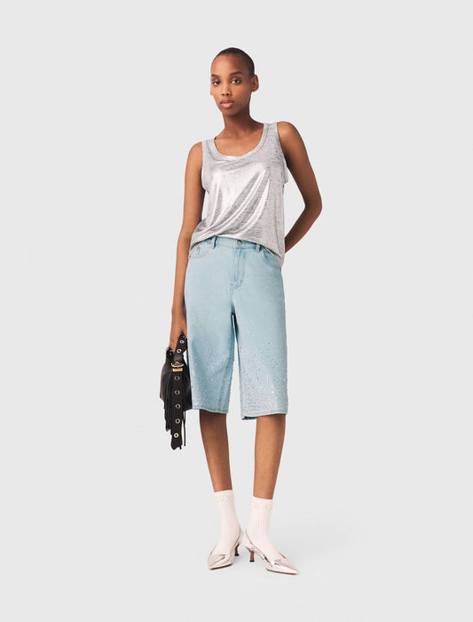 Maje Metallic tank top