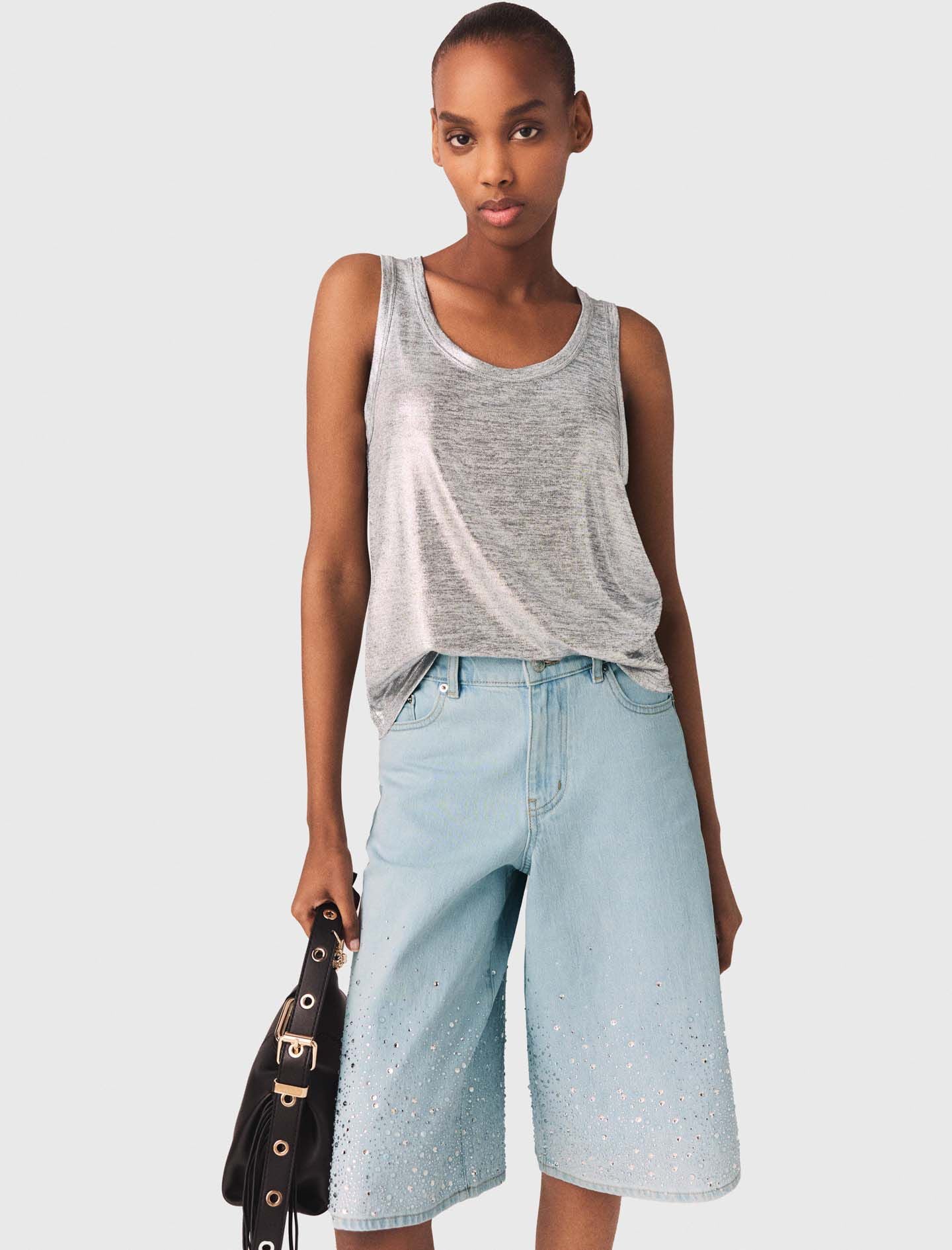 Maje Metallic tank top