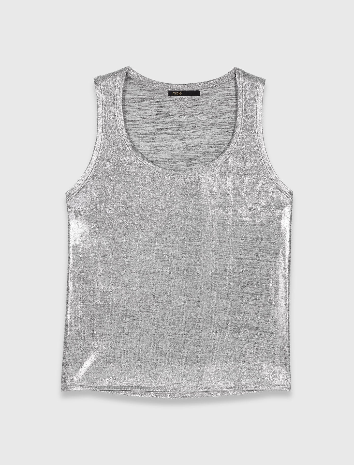 Maje Metallic tank top