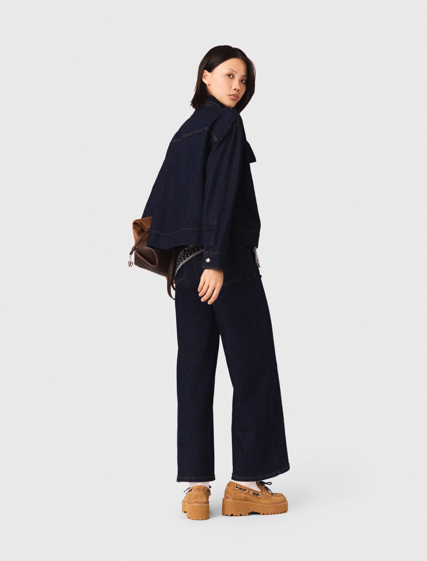 Maje Denim jacket with bow