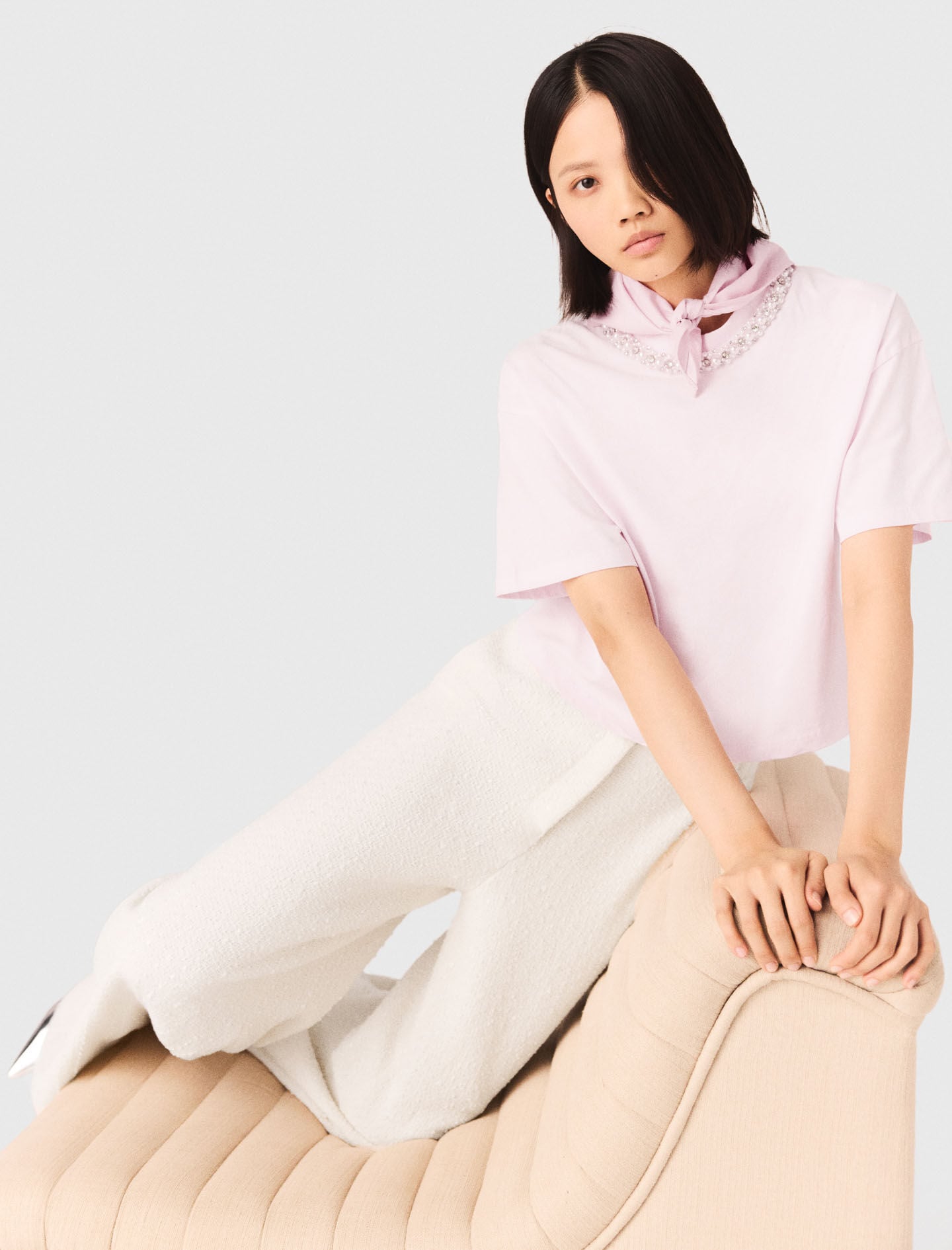 Maje Jewellery neck T-shirt