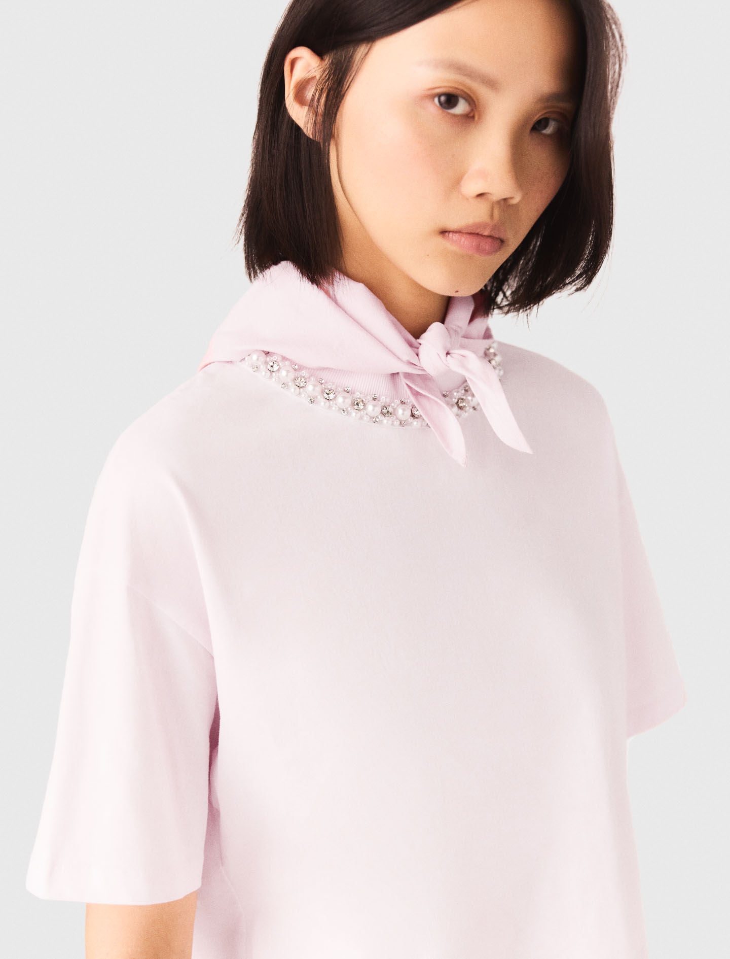 Maje Jewellery neck T-shirt