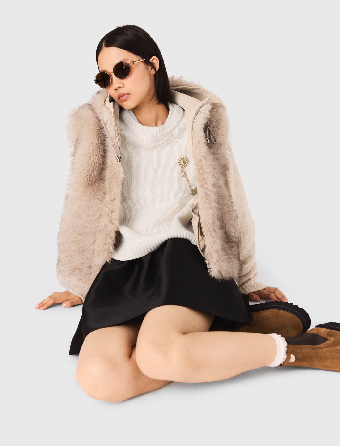 Maje Short faux fur jacket
